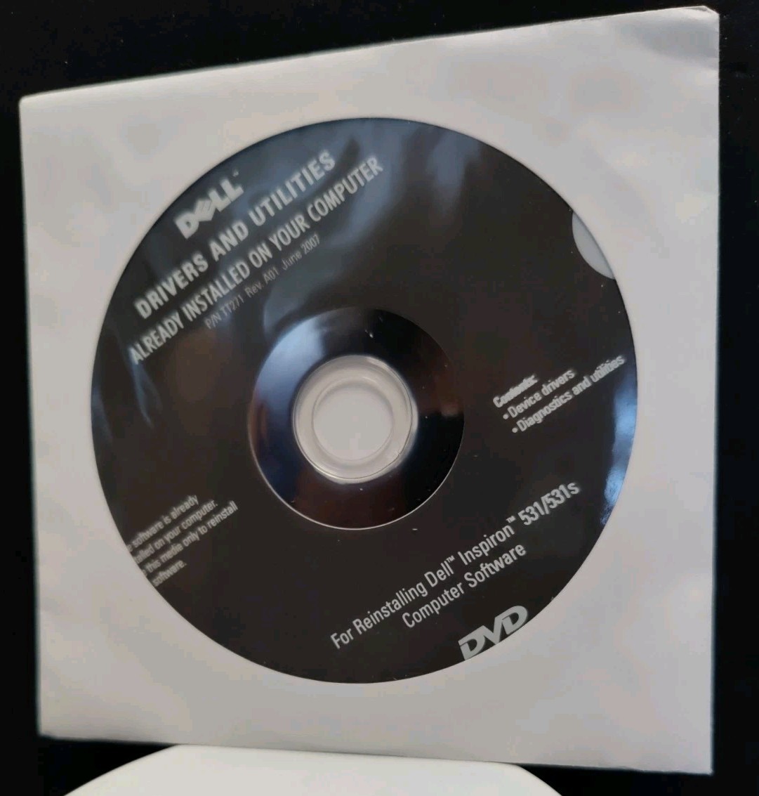 Dell Drivers and Utilities (Already Installed) Software Disc – 6/2007 Sealed