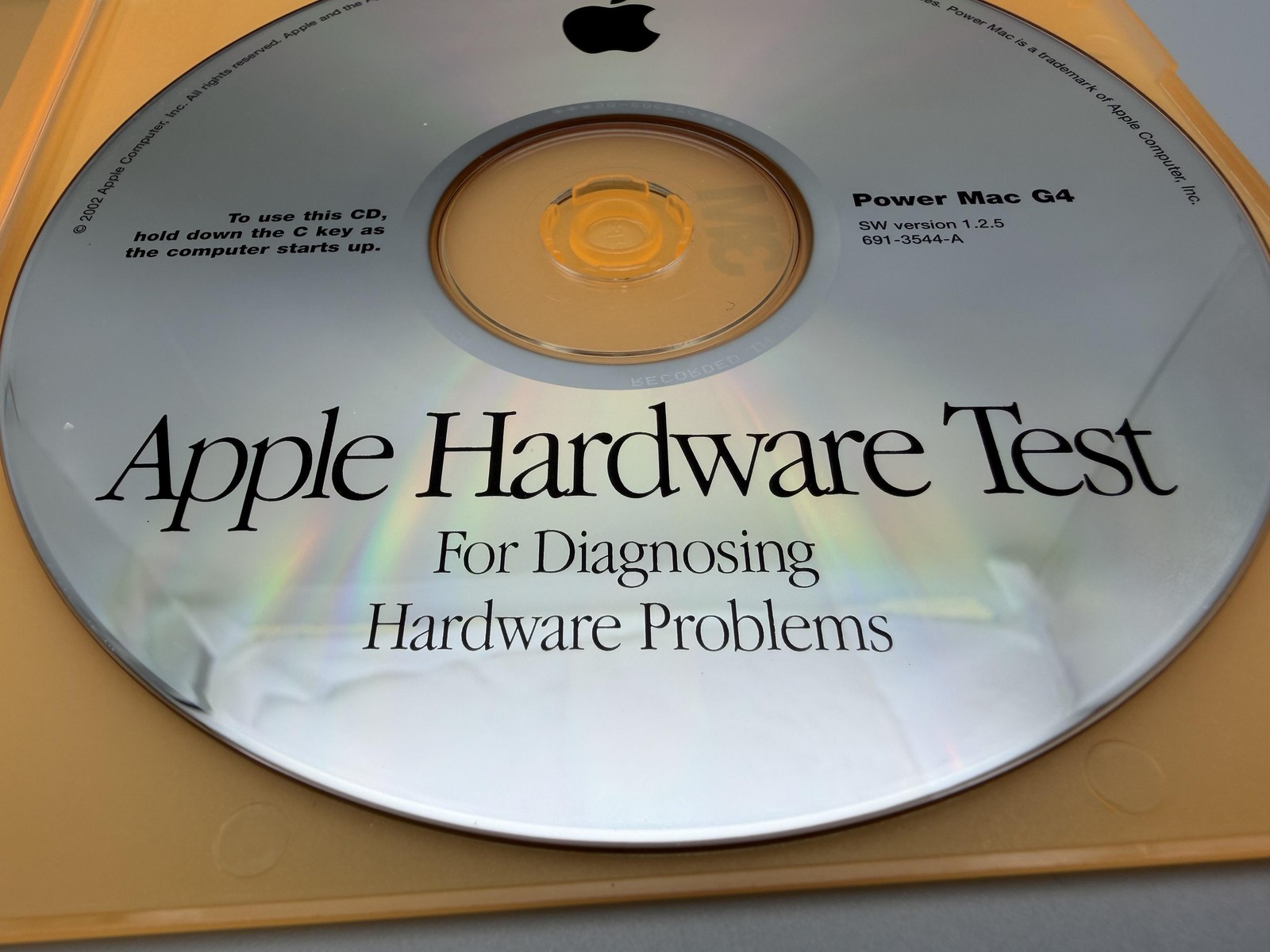 Apple Hardware Test CD Power Mac G4 SW 1.2.5 691-3544-A Diagnostic Utility