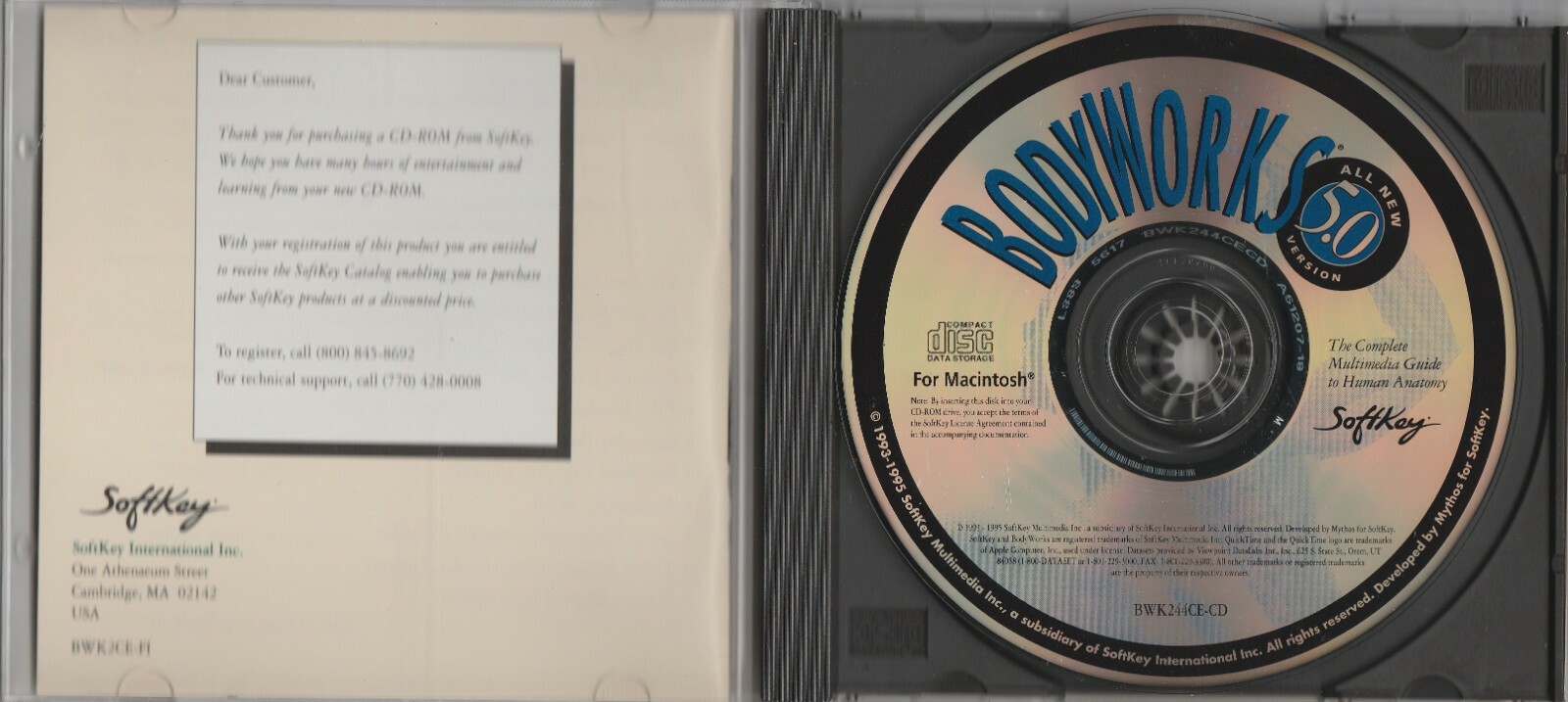 BodyWorks 5.0 CD-Rom for Macintosh by Softkey 1995