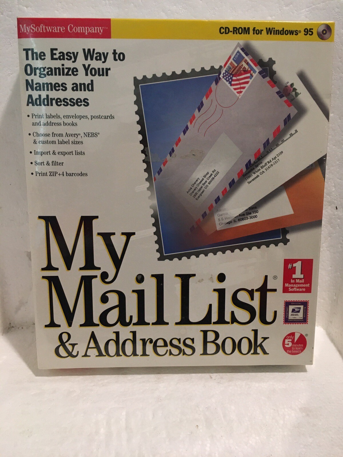 Mail List Software CD Windows 98 version – New Sealed