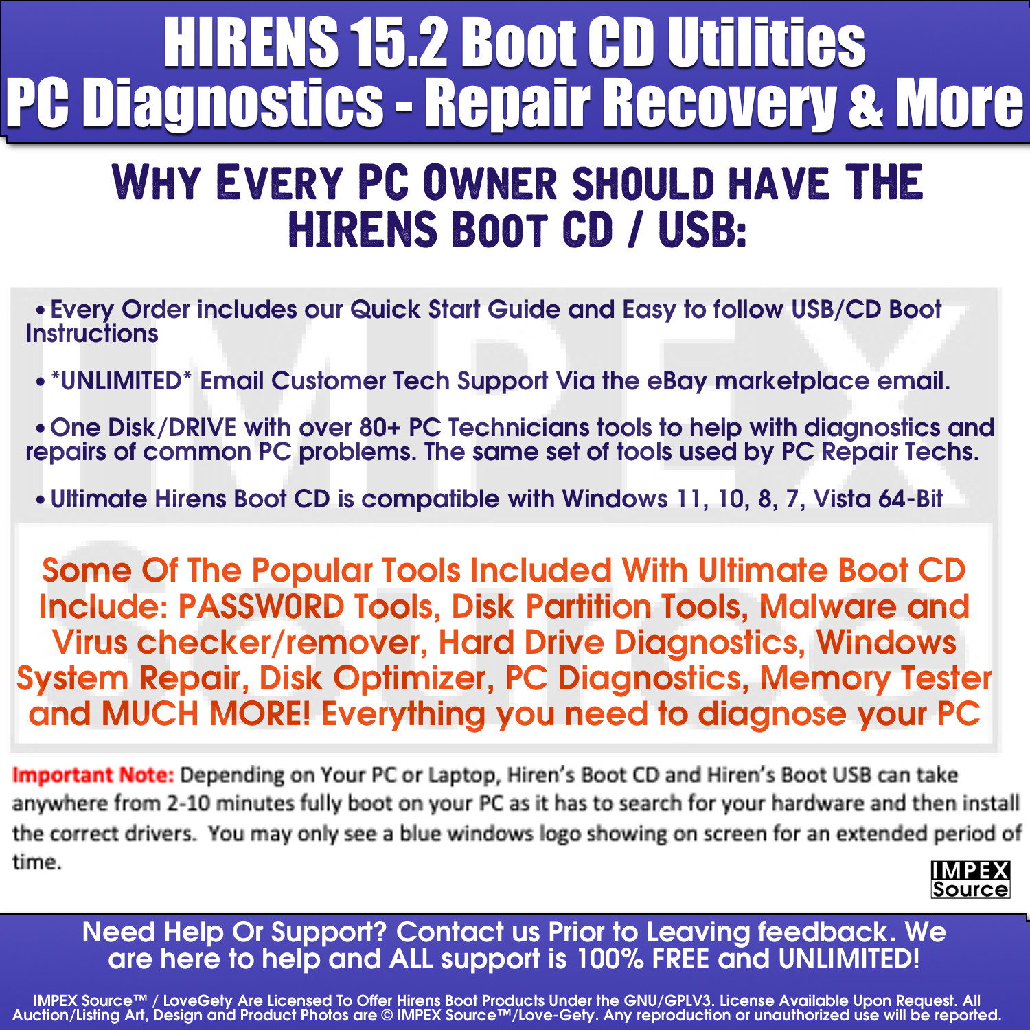 Hiren’s Boot CD 15.2 Bootable CD Utility Toolkit For PC Diagnostics Repair +MORE