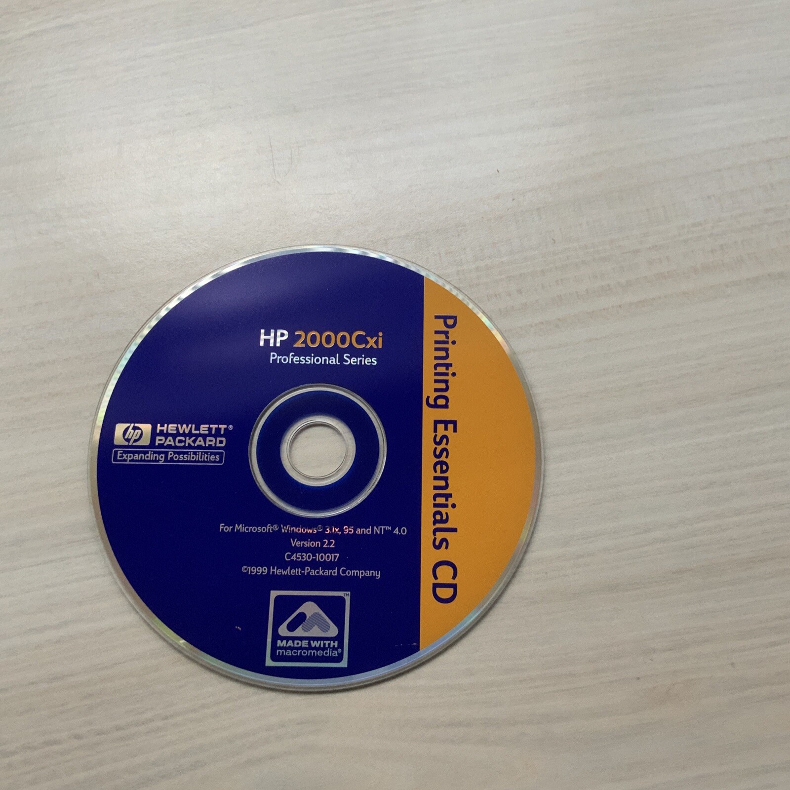 HP 2000Cxi Printing Essentials CD