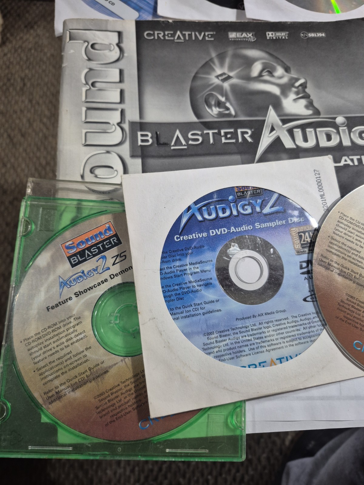 Vtg Creative Sound Blaster Audigy Plasma Cakewalk FL Studio Music DJ Disc Lot