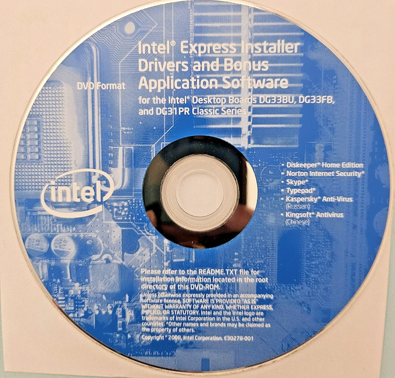 Intel Express Installer Driver CD – DG33BU, DG33FB DG31PR With BONUS Software