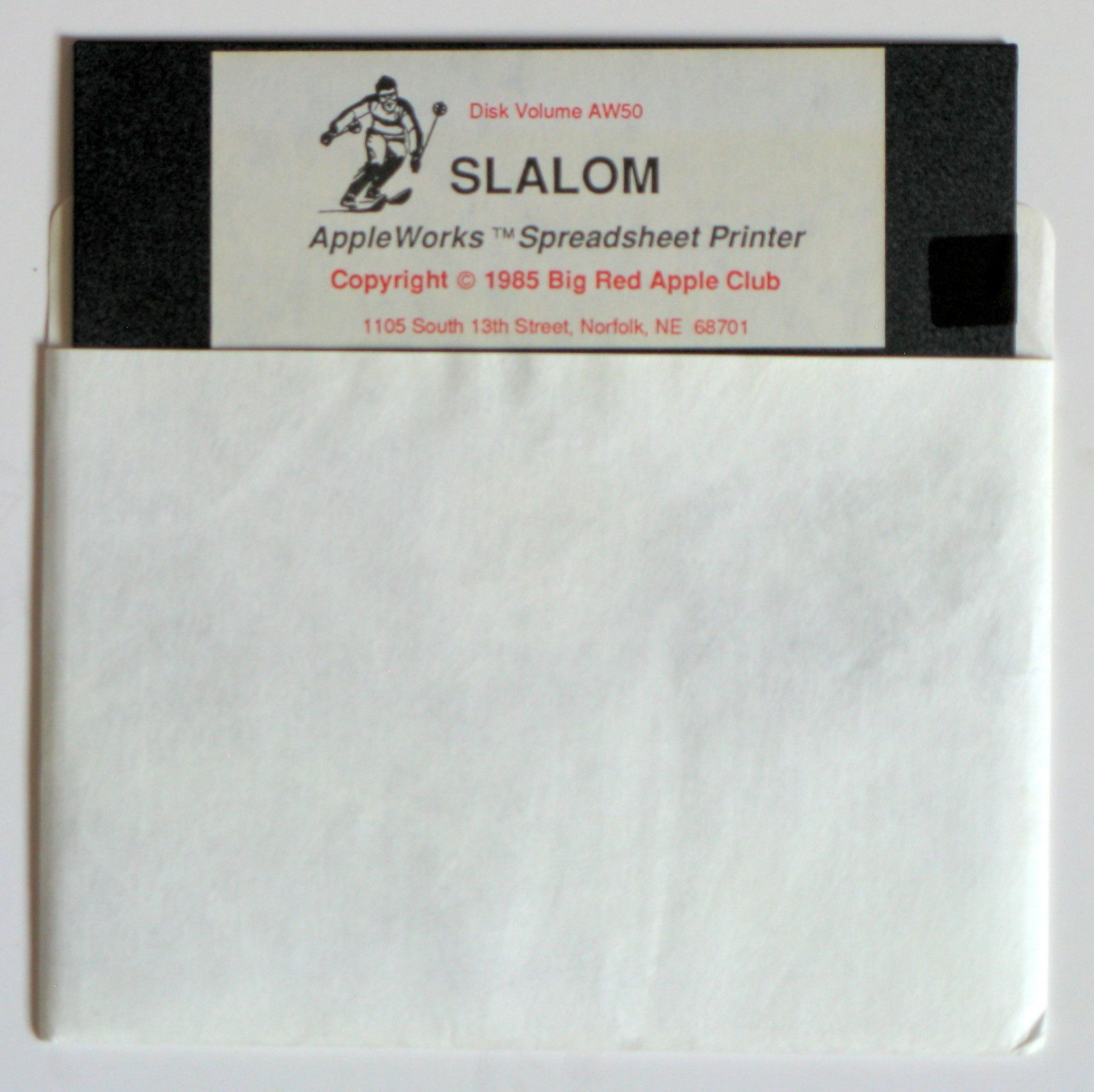 SLALOM AppleWorks Spreadsheet Printer Software for Apple II & IIe, Disk ONLY