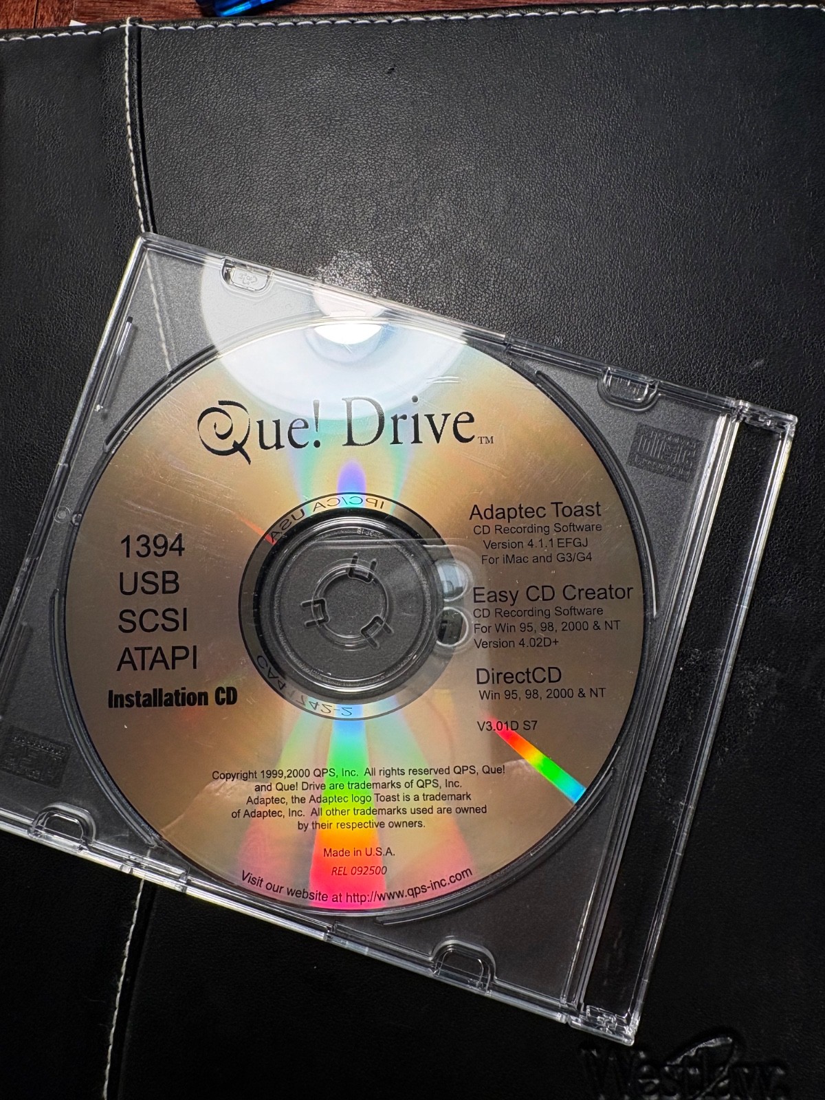 Que! Drive Software & Driver CD c. 2000 • 1394 USB SCSI ATAPI w/Burning Software