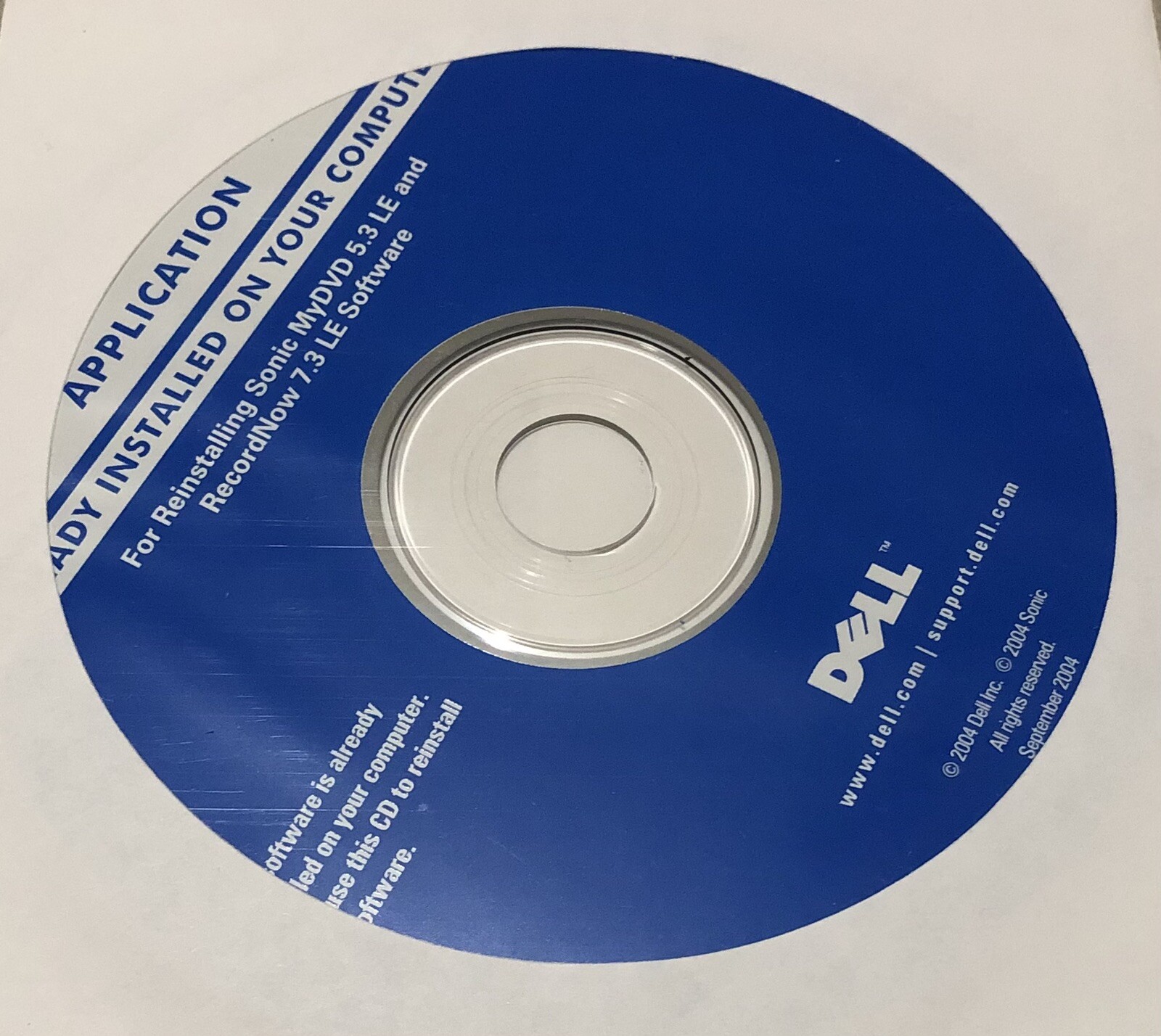 Dell Sonic Digital MyDVD 5.3 RecordNow 7.3 Reinstallation Software CD New Sealed