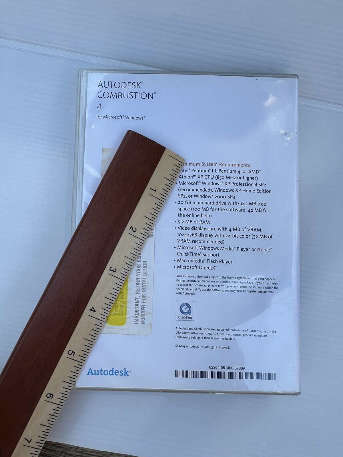 AUTODESK COMBUSTION 4 FOR MICROSOFT WINDOWS WITH SERIAL NUMBER
