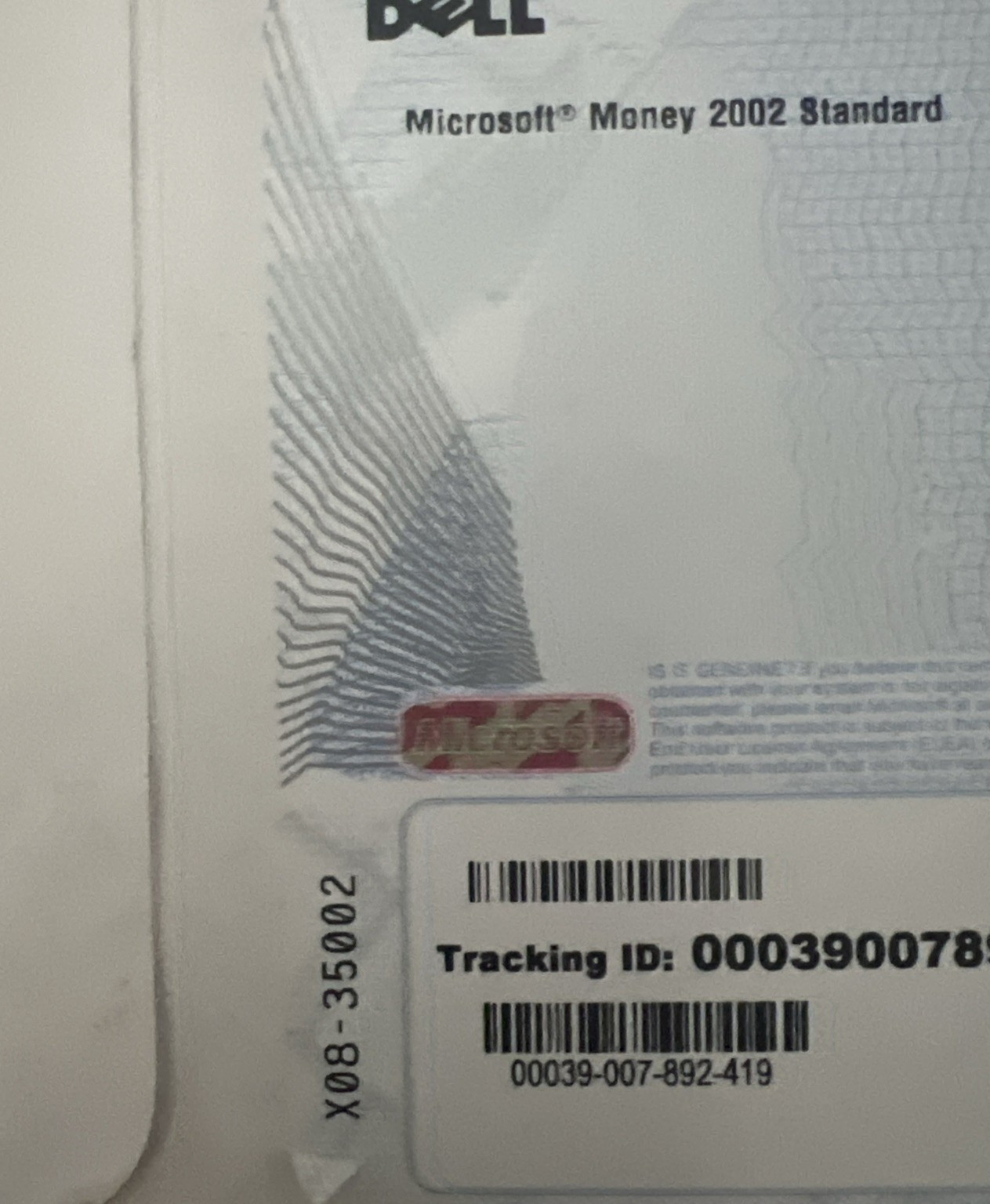 Microsoft Money 2002 Standard PC CD Financial Software Windows 95 98 ME 2000 NEW