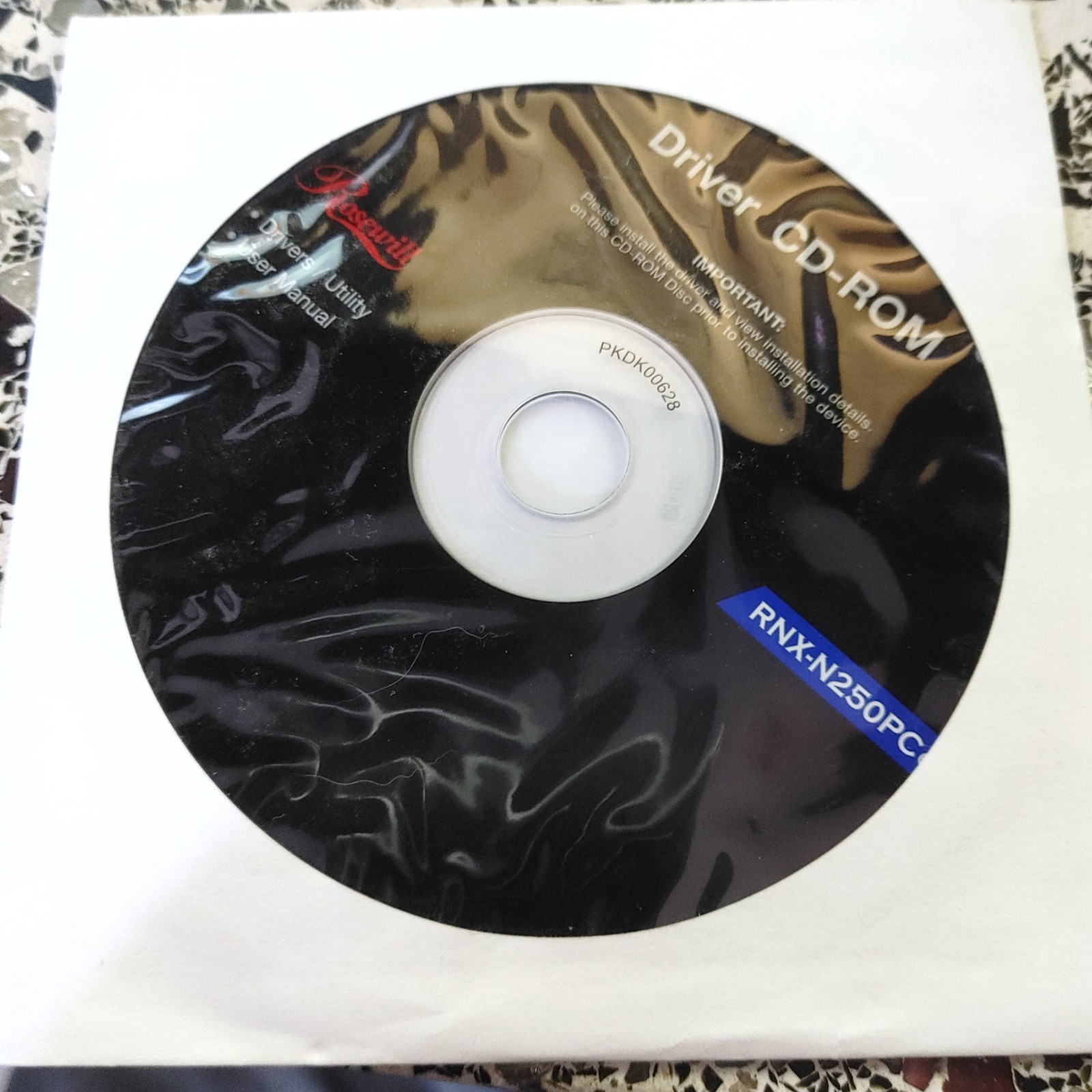 Rosewill RNX-N250PCe Driver CD-ROM Drivers & Utility Manual PKDK00628