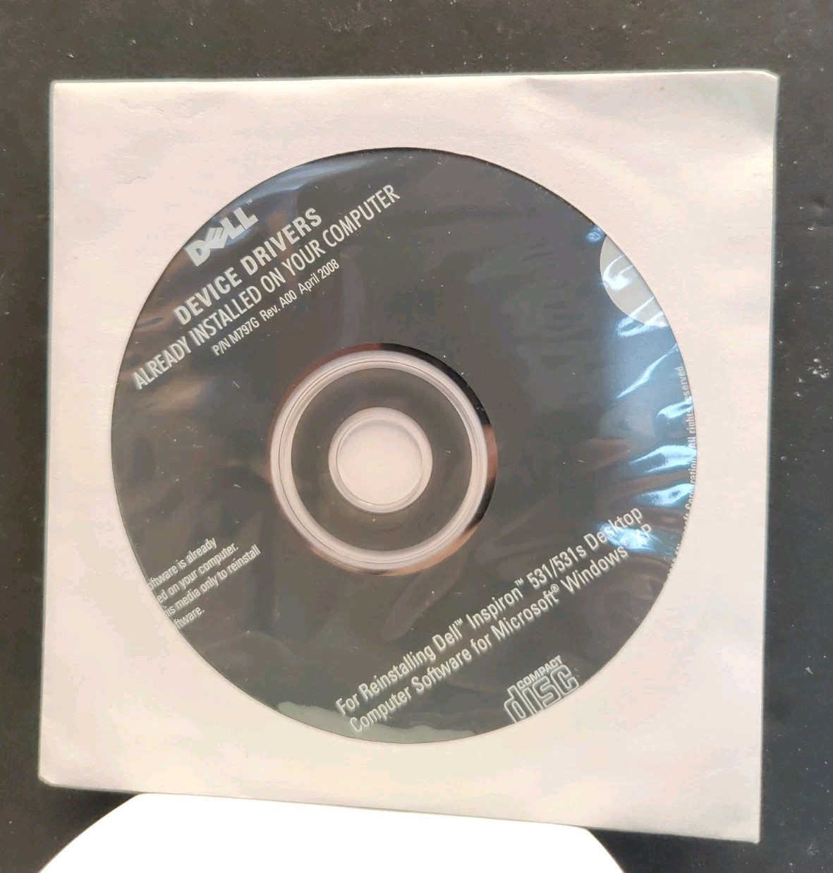 Dell Drivers and Utilities (Already Installed) Software Disc -4/2008 Sealed