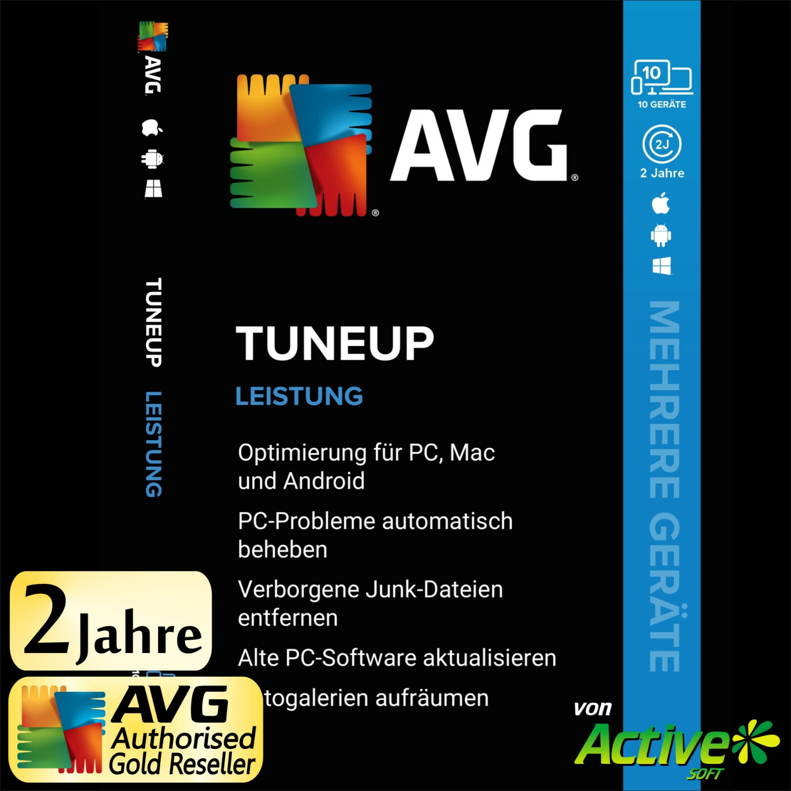 AVG TuneUp 2023 – Mehrere Geräte | 10 Geräte 2 Jahre | Tuneup UNBEGRENZTE UE DE