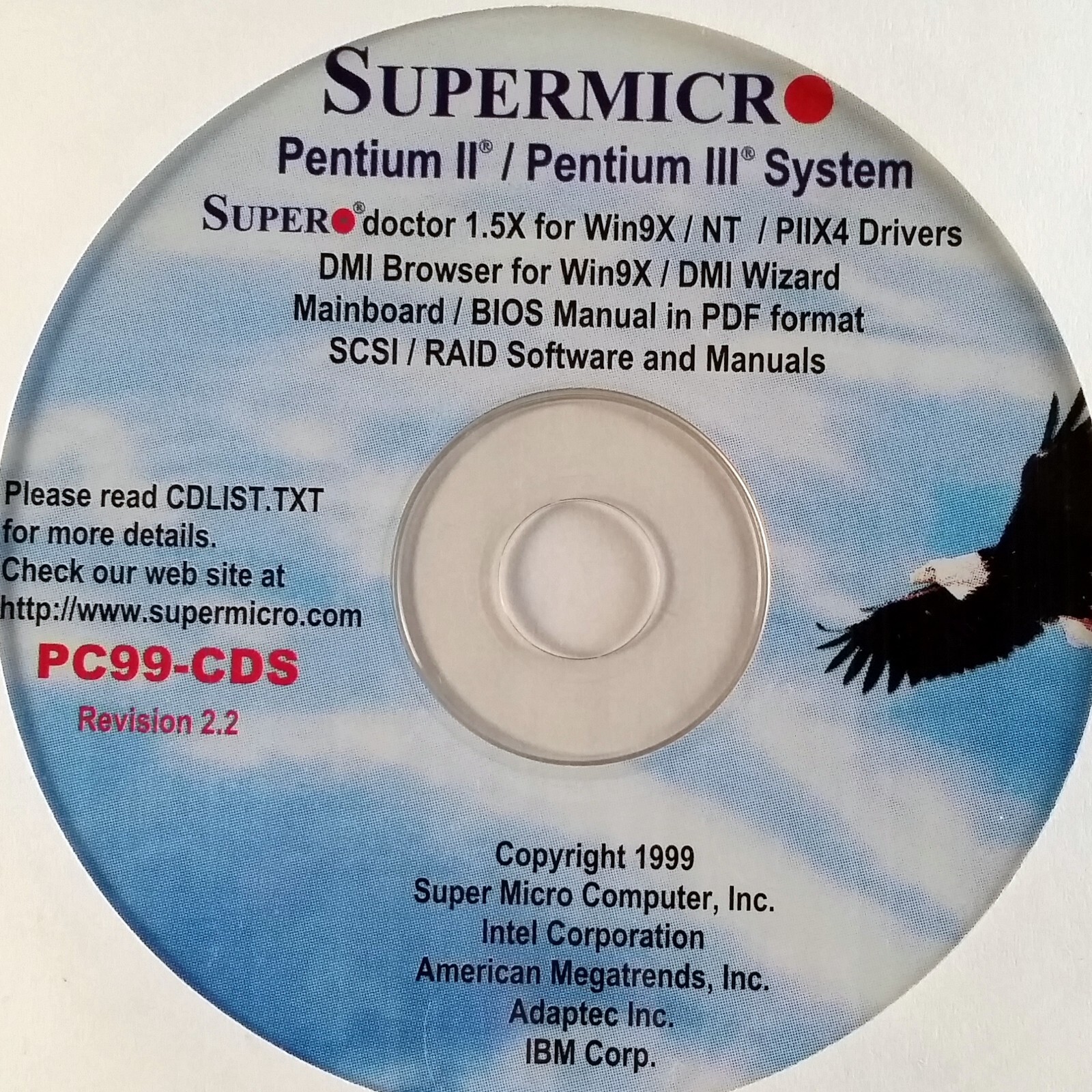 Supermicro Pentium II III Motherboard Driver Manual CD-ROM P6DGH P6DLF P6SLA TX