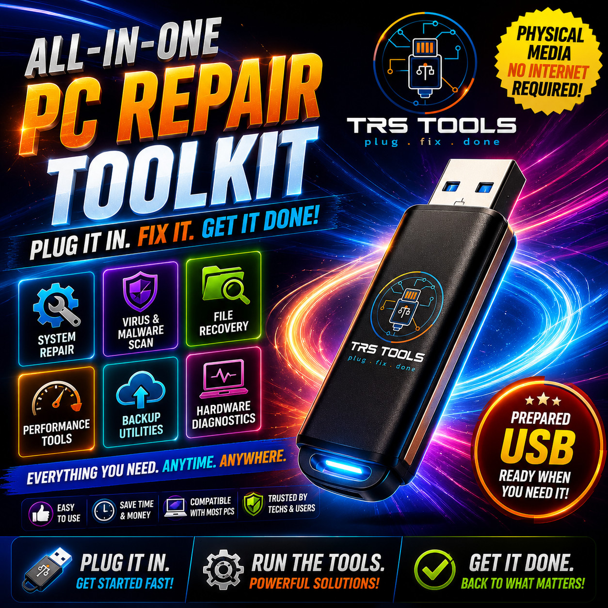 PC Repair USB Save Hundreds Fix It Yourself Diagnostics