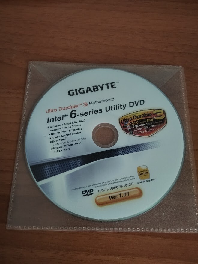 Gigabyte Intel 6 series Drivers and Utilities Software DVD
