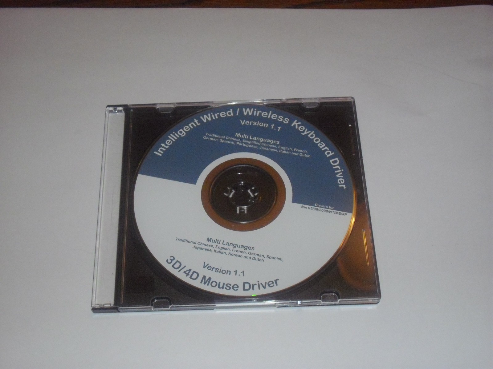 Intelligent Keyboard & 3D/4D Mouse Driver CD for Windows XP, 98, 95, 2000, NT ME
