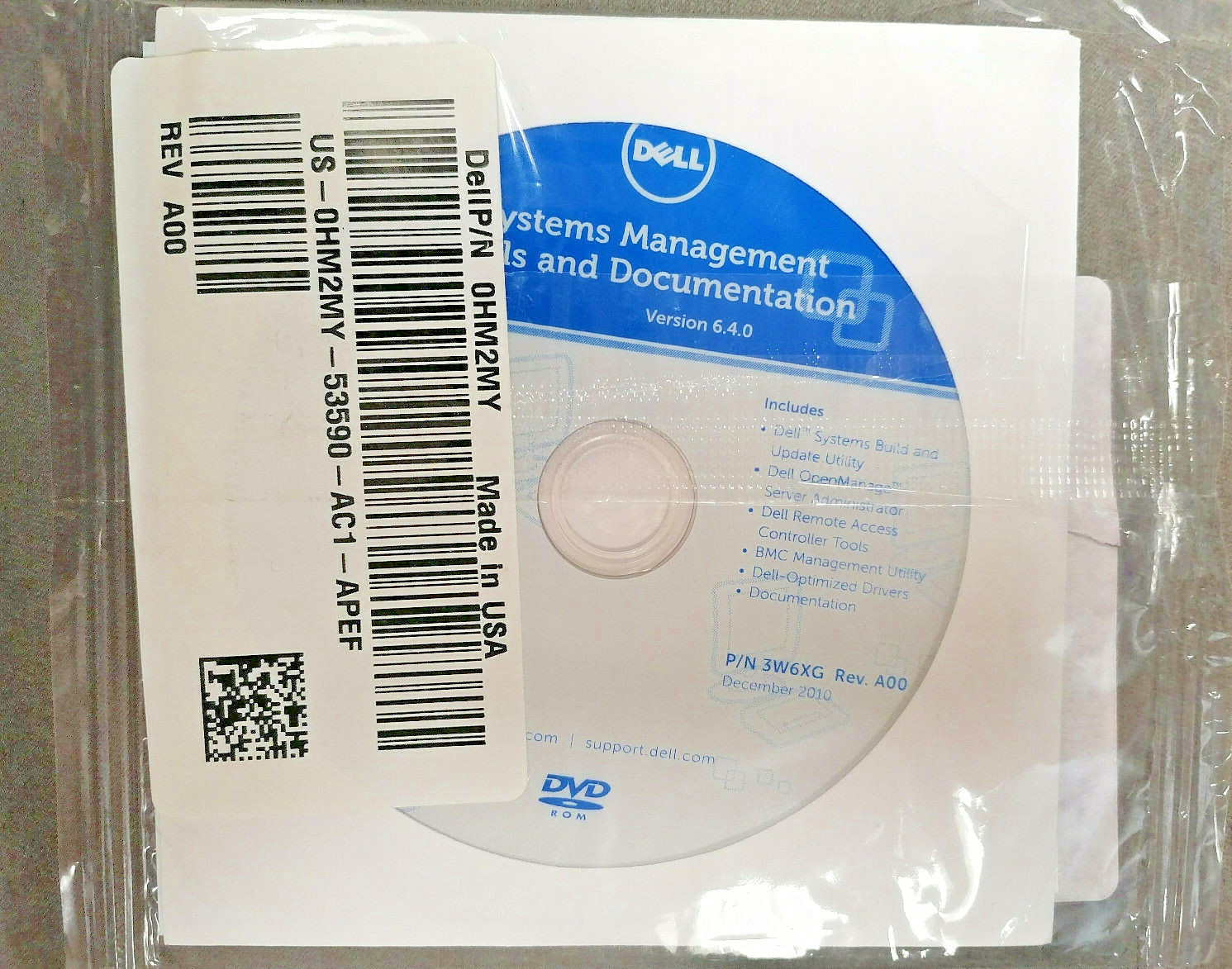 Rare Dell Systems Management Tools And Documentation Version 6.4.0 3W6XG Rev A00