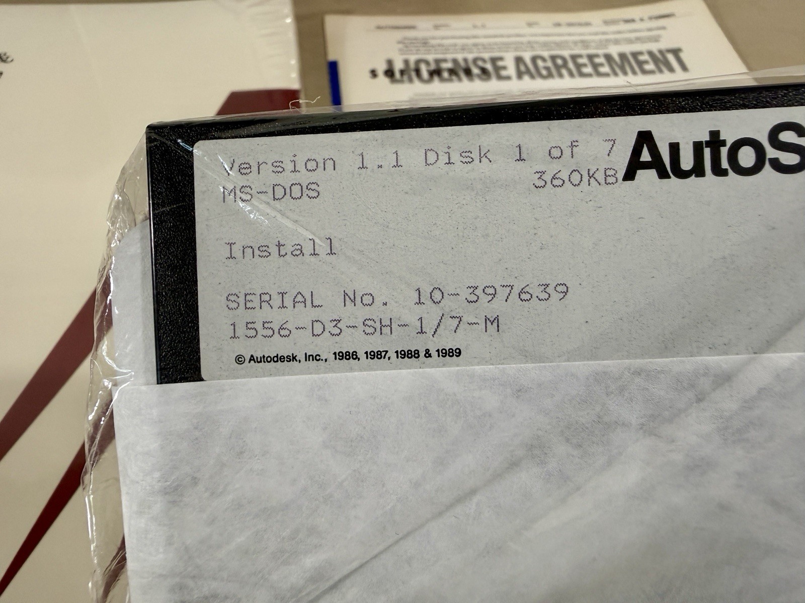 AutoDesk AutoShade Version 1.1 MS DOS 5.25″ Floppy Disks 360K Format Brand New