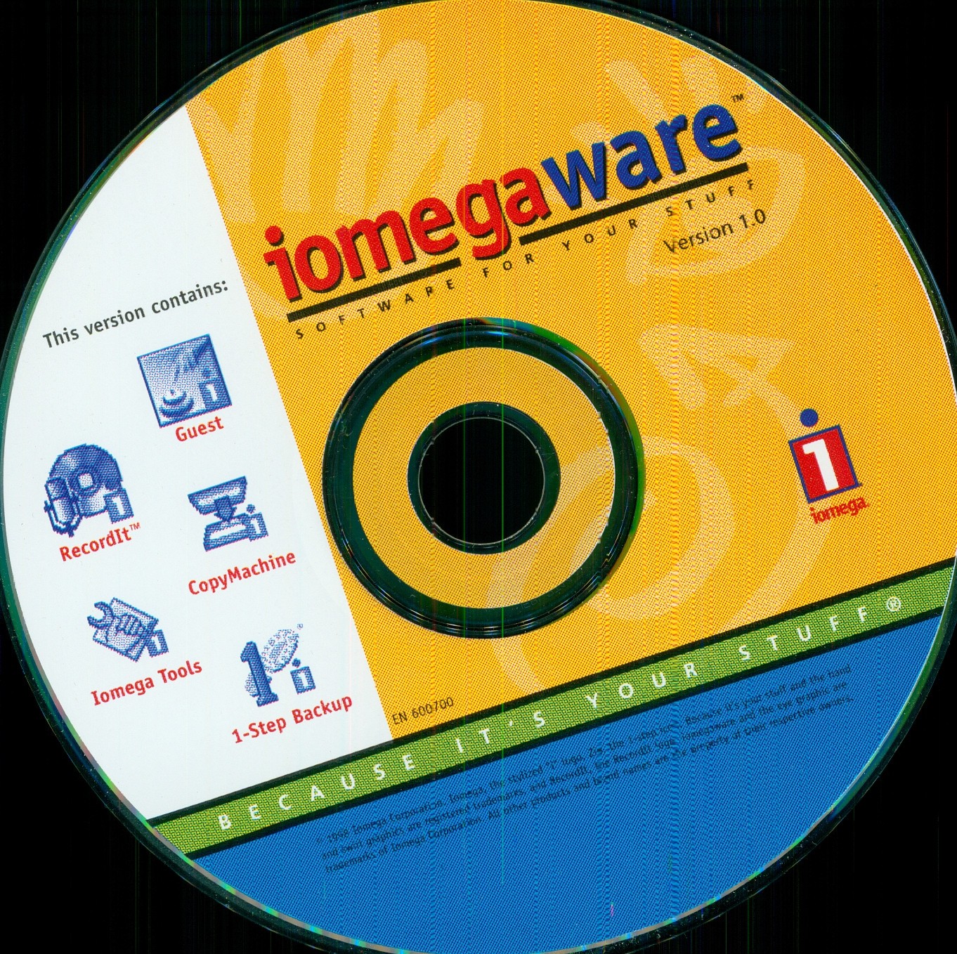 Iomega IomegaWare Version 1.0 Software Driver CD Guest Tools 1-Step Backup