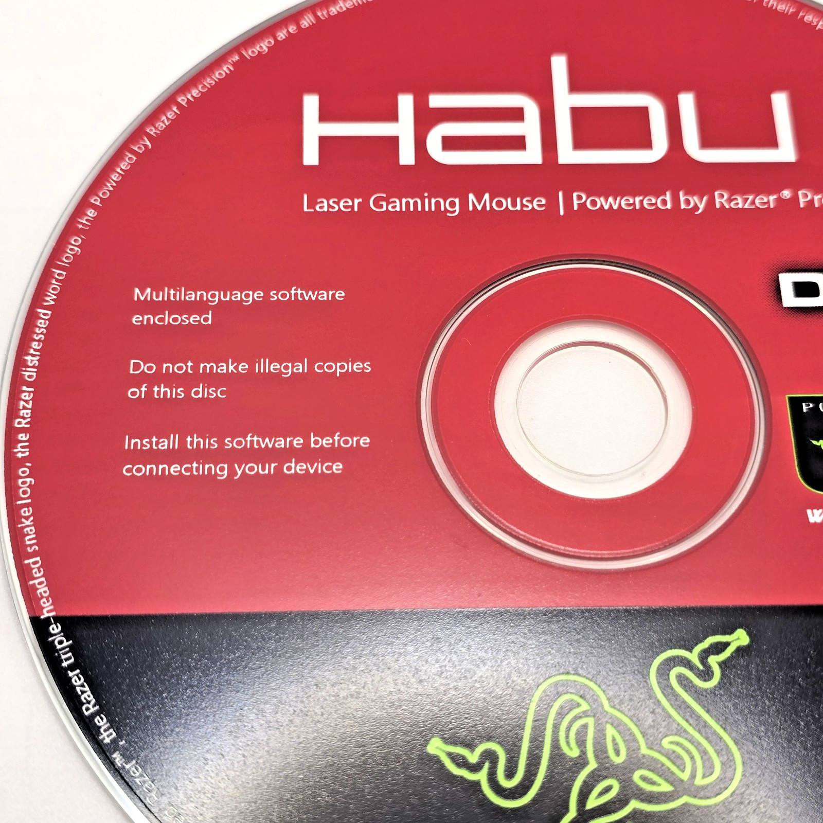 RAZER Microsoft MS Habu Vintage Laser Gaming Mouse Driver Disc CD-ROM 2006