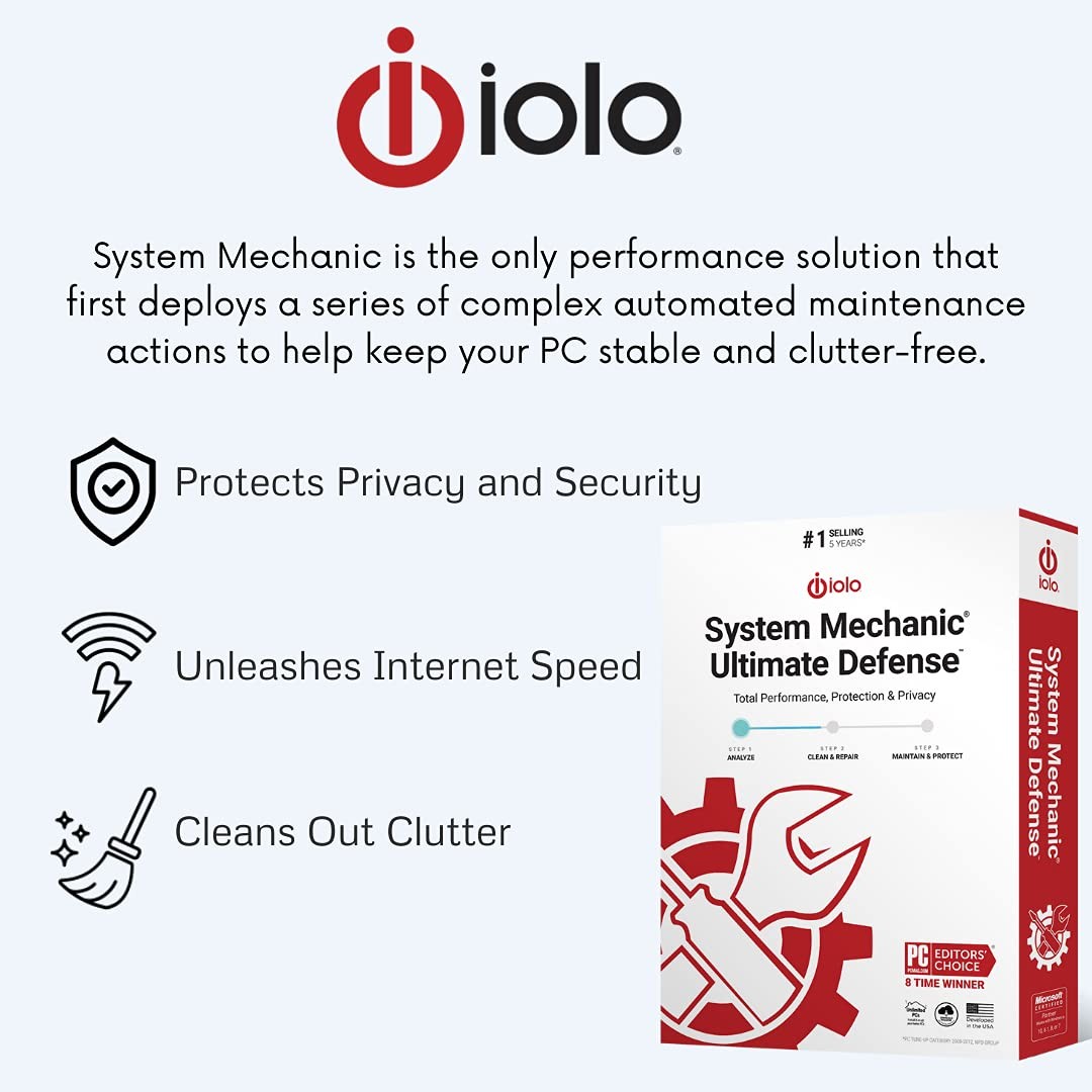 – System Mechanic Ultimate Defense Antivirus Software and Malware, Protection…