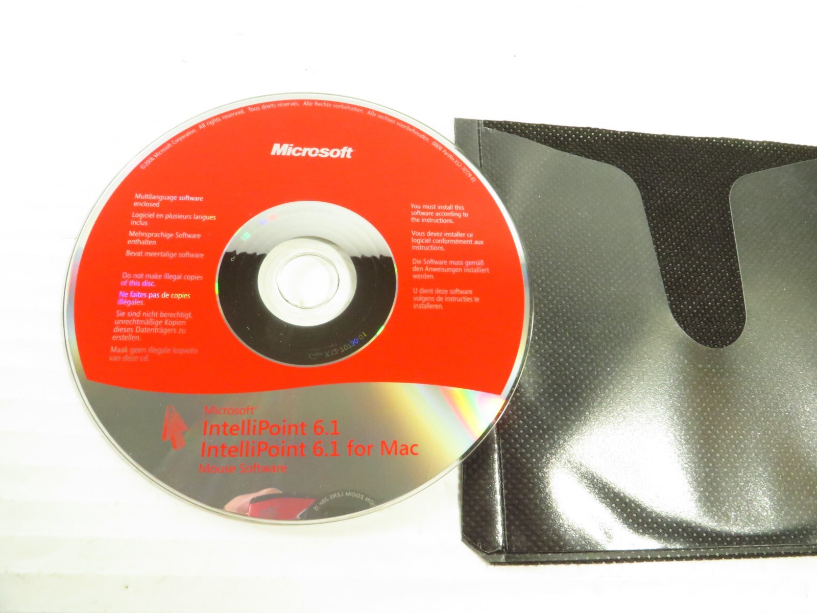 MICROSOFT IntelliPoint 6.1 & Intellipoint 6.1 for Mac on CD ROM disc