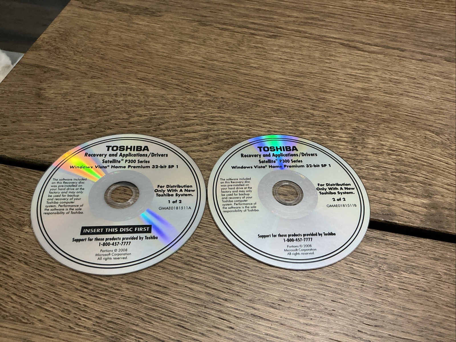 Toshiba Recovery Applications Drivers Satellite P300 Win Vista Home Premium 32