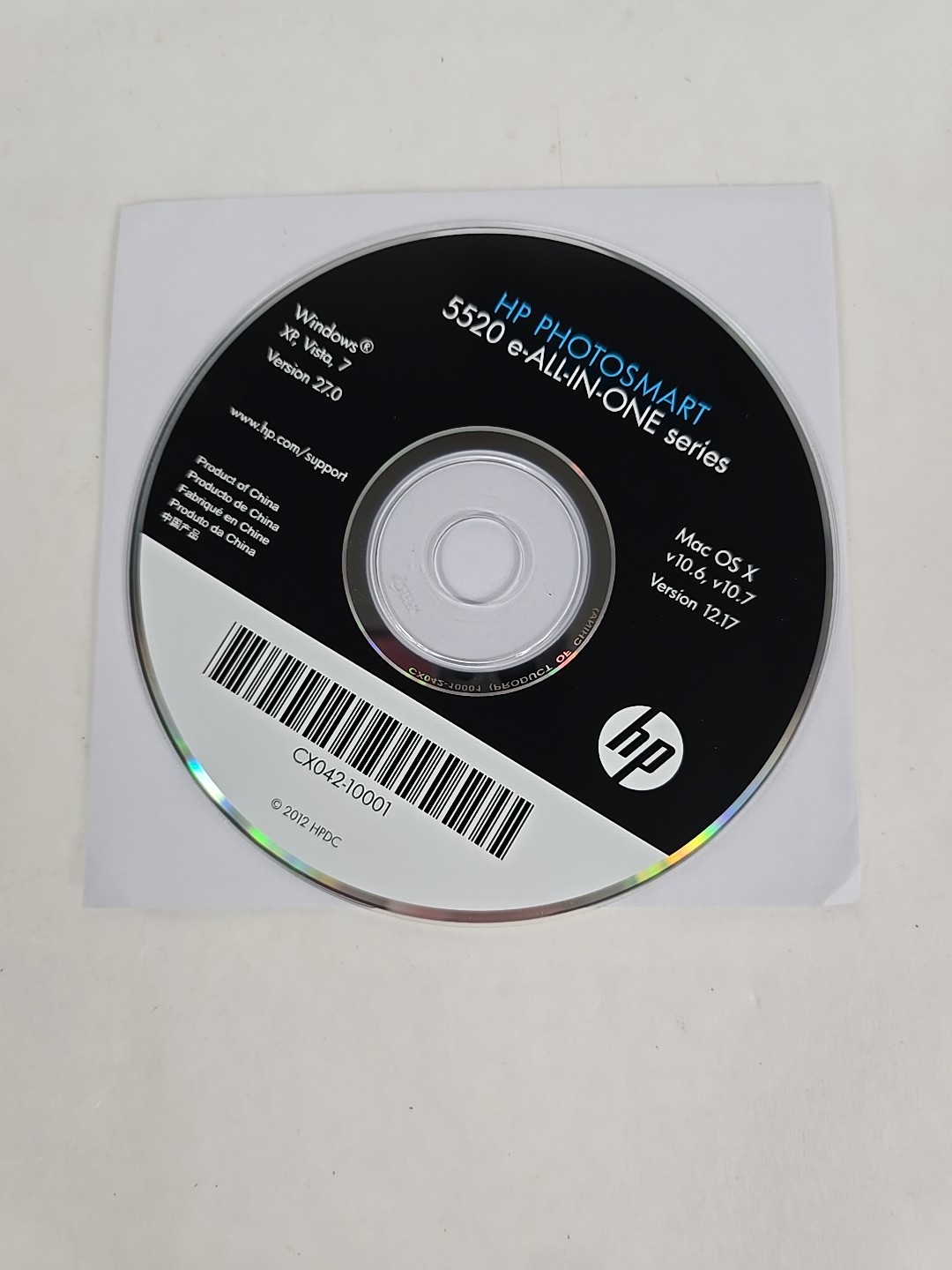 HP PHOTOSMART PRINTER 5520 install DISC