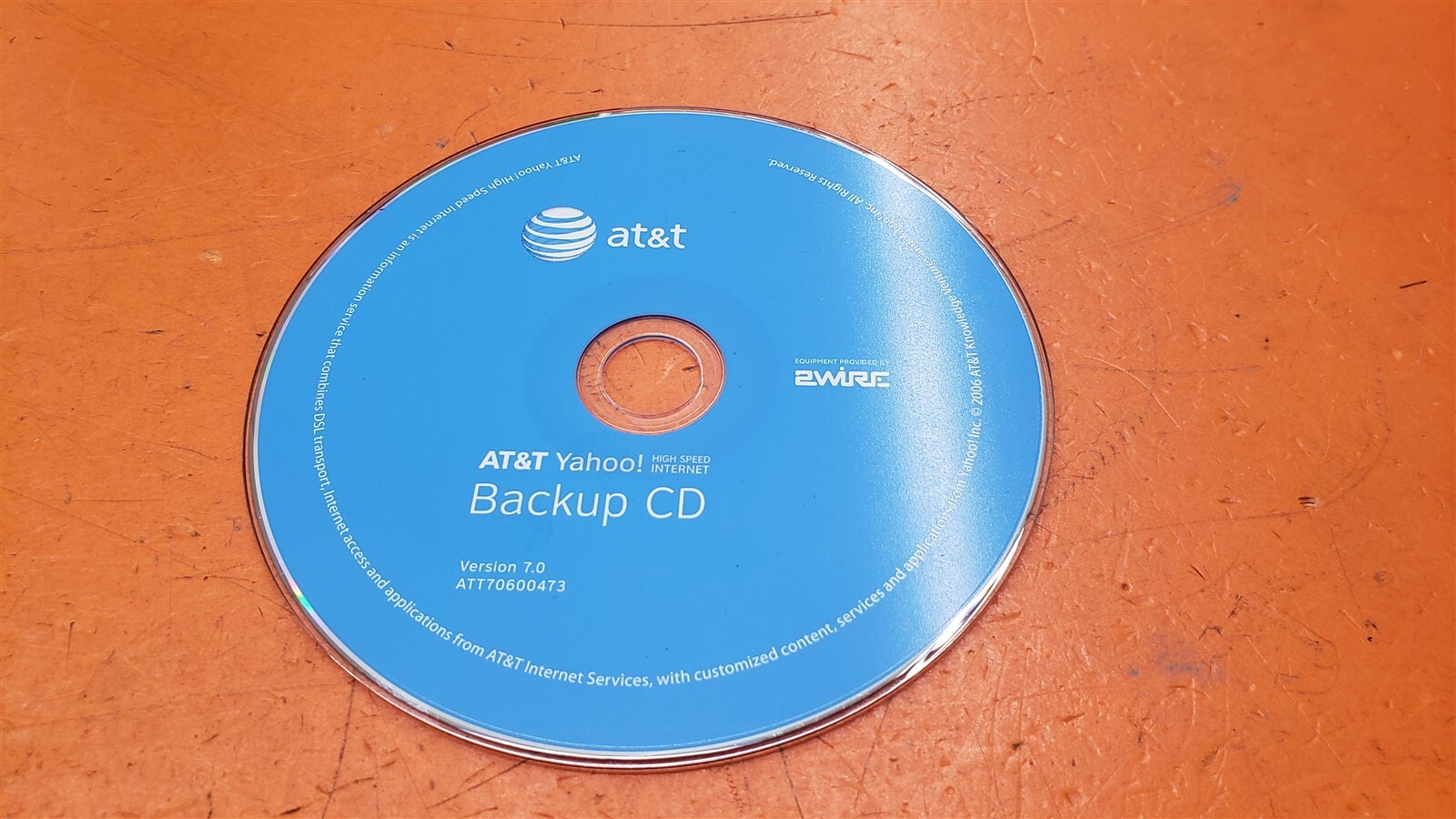 ⭐️⭐️⭐️⭐️⭐️AT&T Yahoo 2Wire Backup CD Version 7.0 ATT70600473