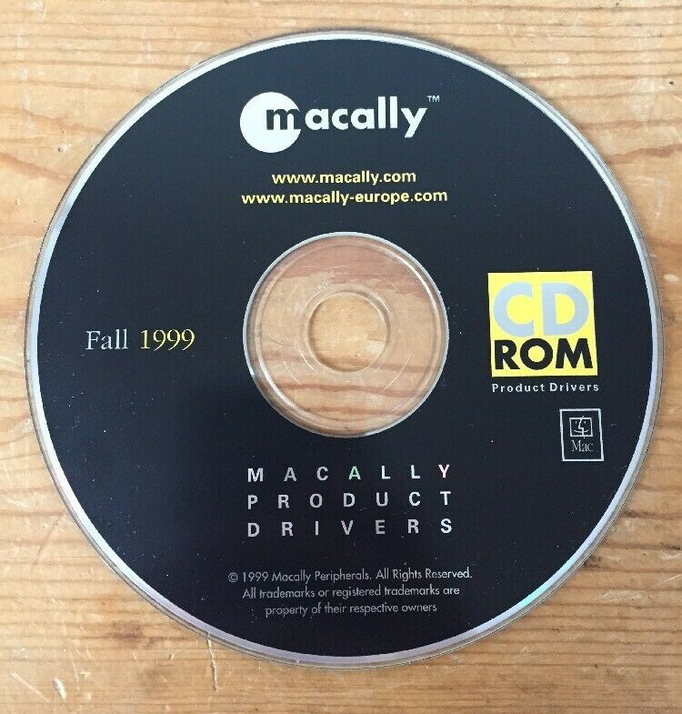 Fall 1999 Macally Product Drivers For Mac Macintosh Computers CD-ROM