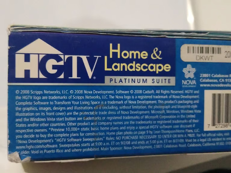 HGTV Home & Landscape Platinum Suite Design, Version 4, PC – XP Vista, 7, 8