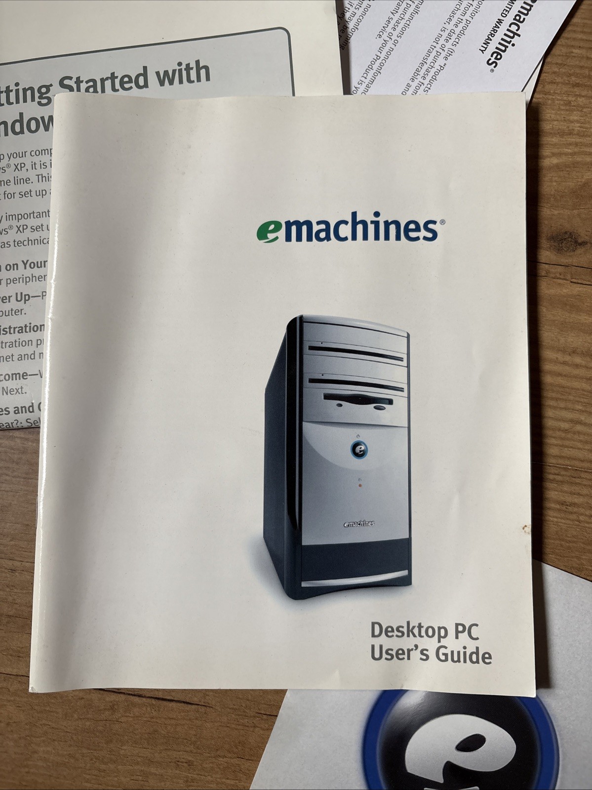 EMACHINES – T2885 PC RESTORE / BACKUP 3-DISC CD-ROM SET, SOFTWARE With Paperwork