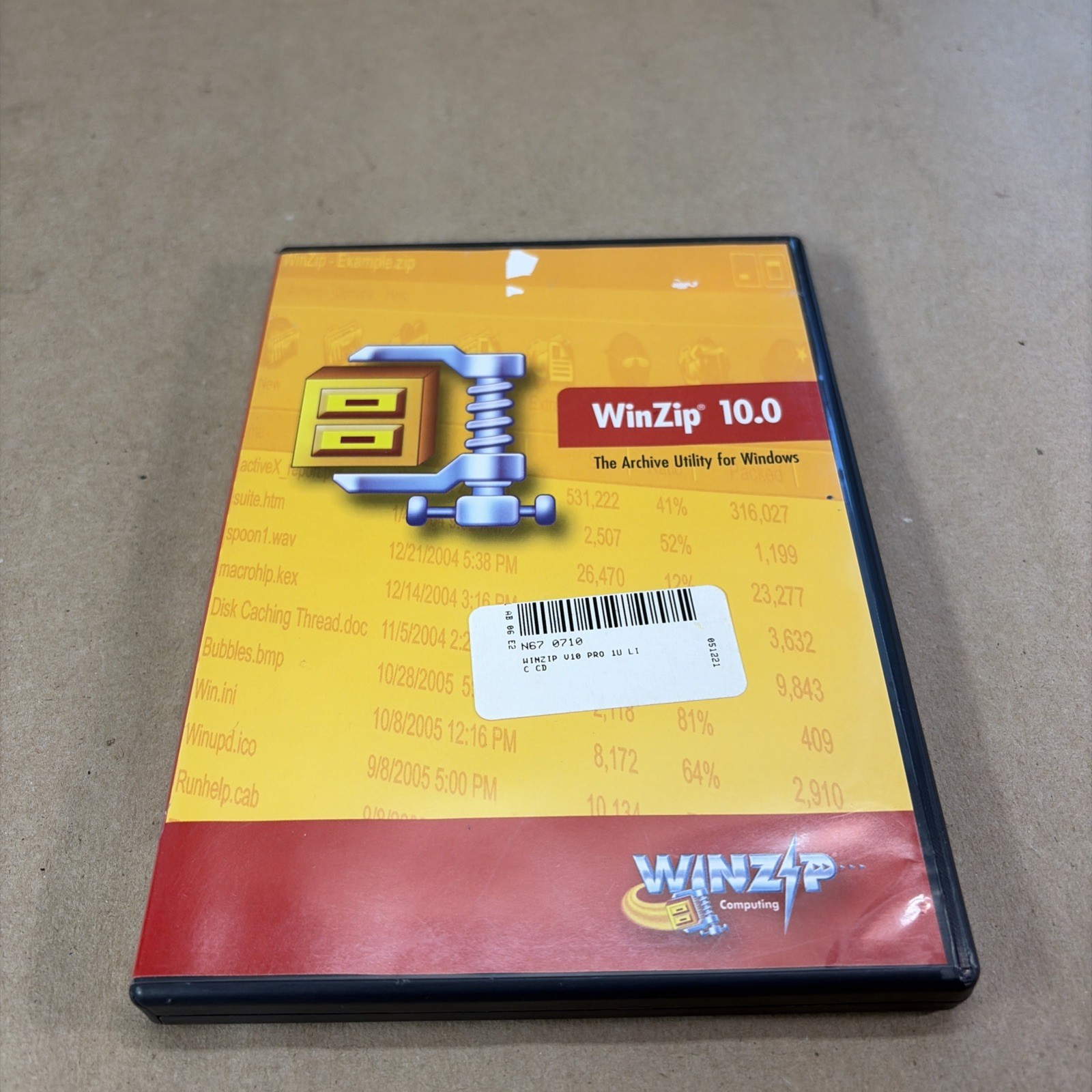 WinZip 10.0 Standard & Pro Single User CD Archive Utility Windows 98 XP with KEY