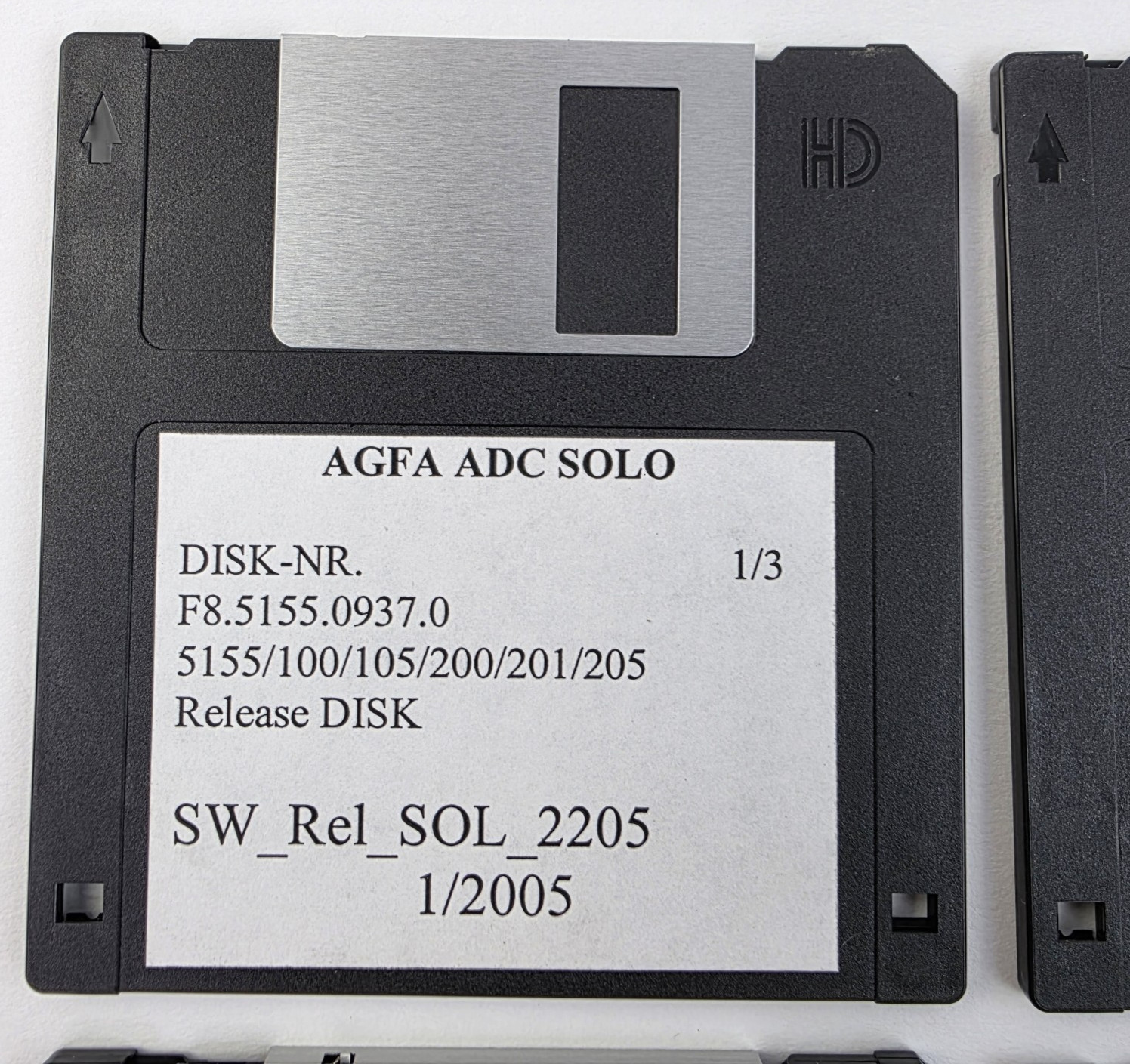 AGFA ADC Solo 5155/100/105/200/201/205 SOL 2205 Software Floppy Disks