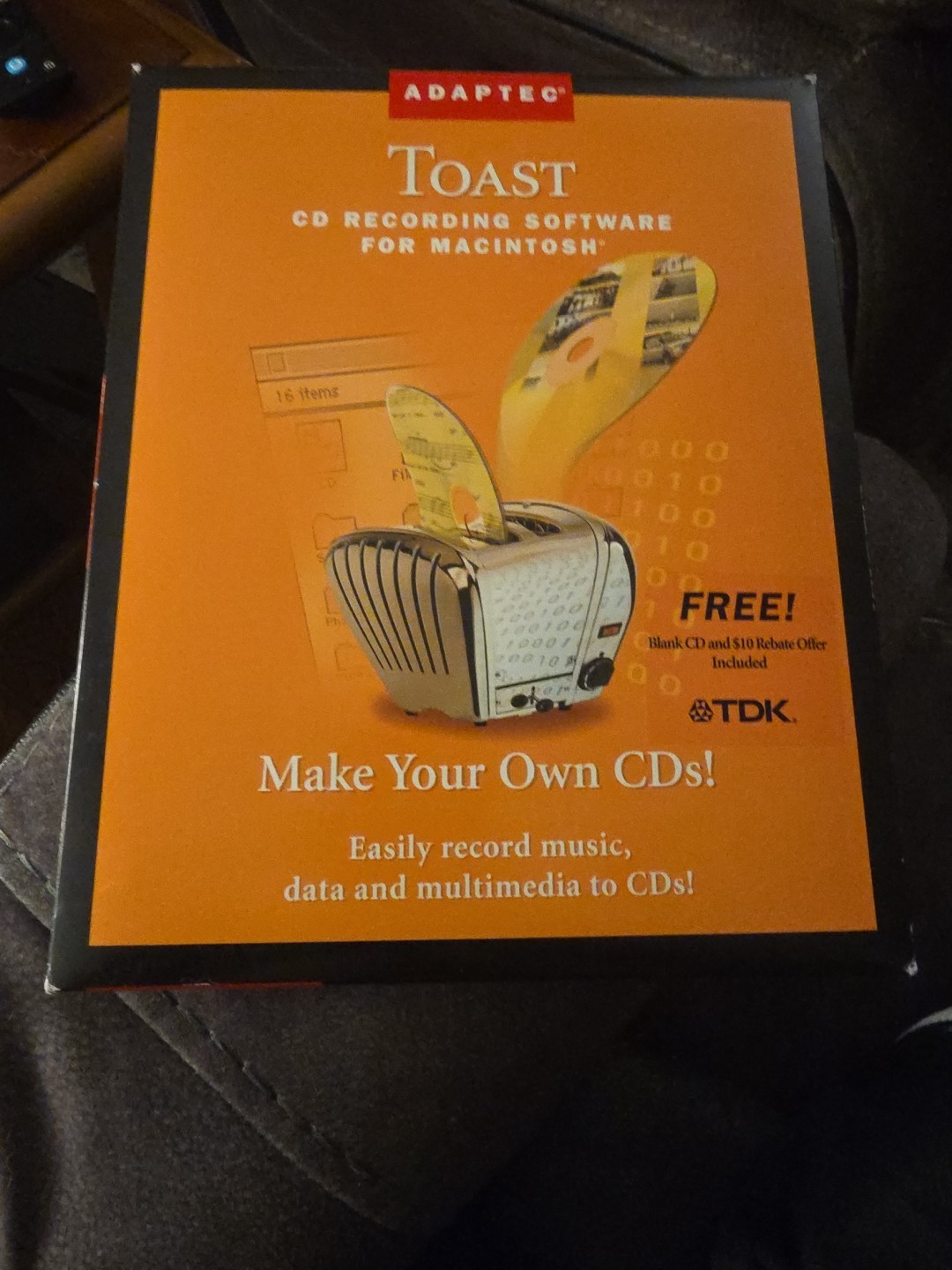 (NEW SEALED!) Adaptec Toast 4 Deluxe Software for Mac Big Box CD Recording