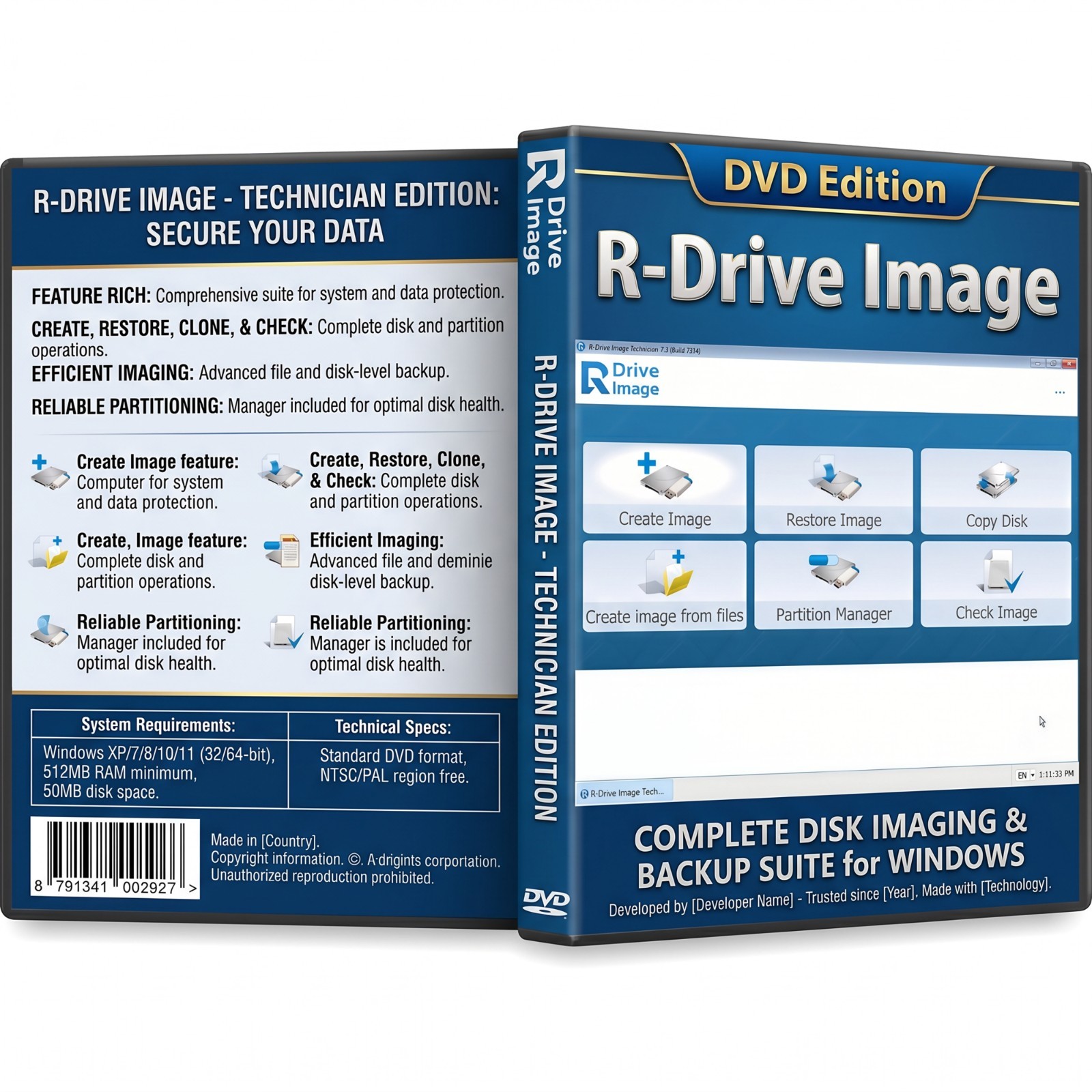 R-Tools R-Drive Image Technician Edition Bootable DVD/USB