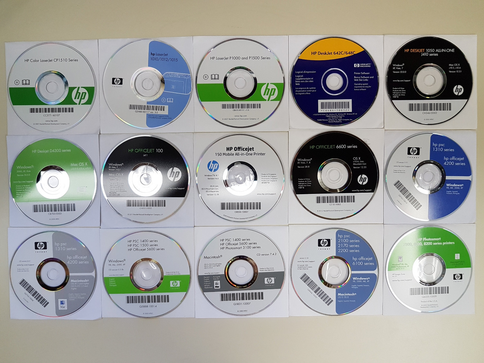 Choose 1 / HP LaserJet OfficeJet PSC Envy PhotoSmart DeskJet printer / Driver CD