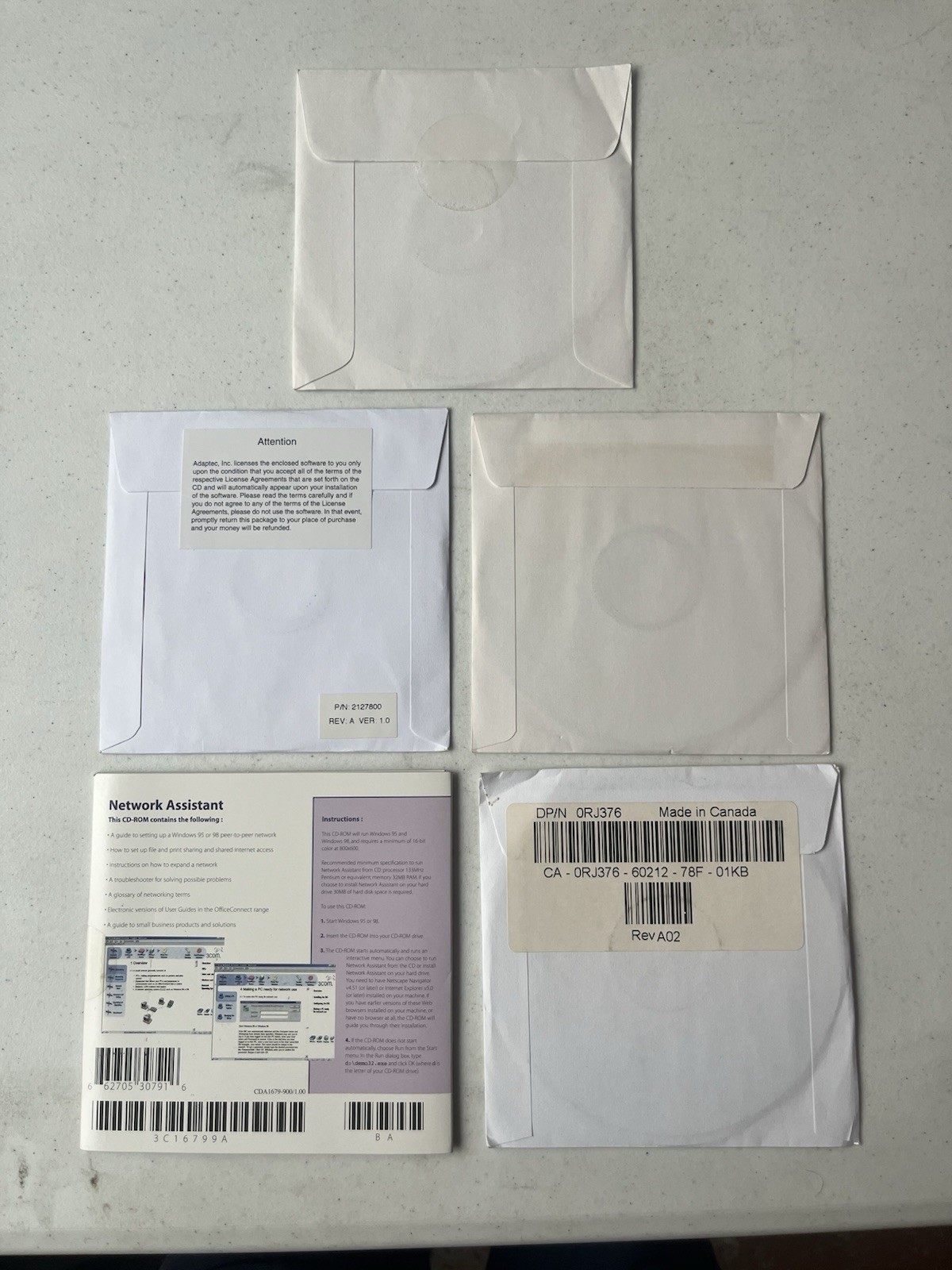 Vintage Tech Support Lot – 14 Driver CDs (4 FACTORY SEALED) & Manuals VTG OBO
