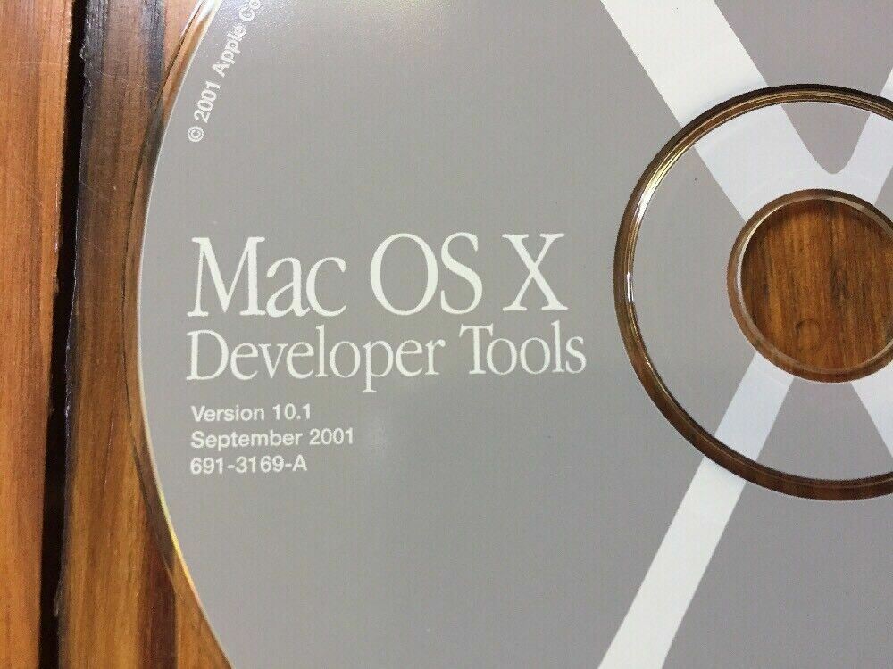 Vintage 2001 Macintosh Mac OS X Version 10.1 Developer Tools Install CD Disc