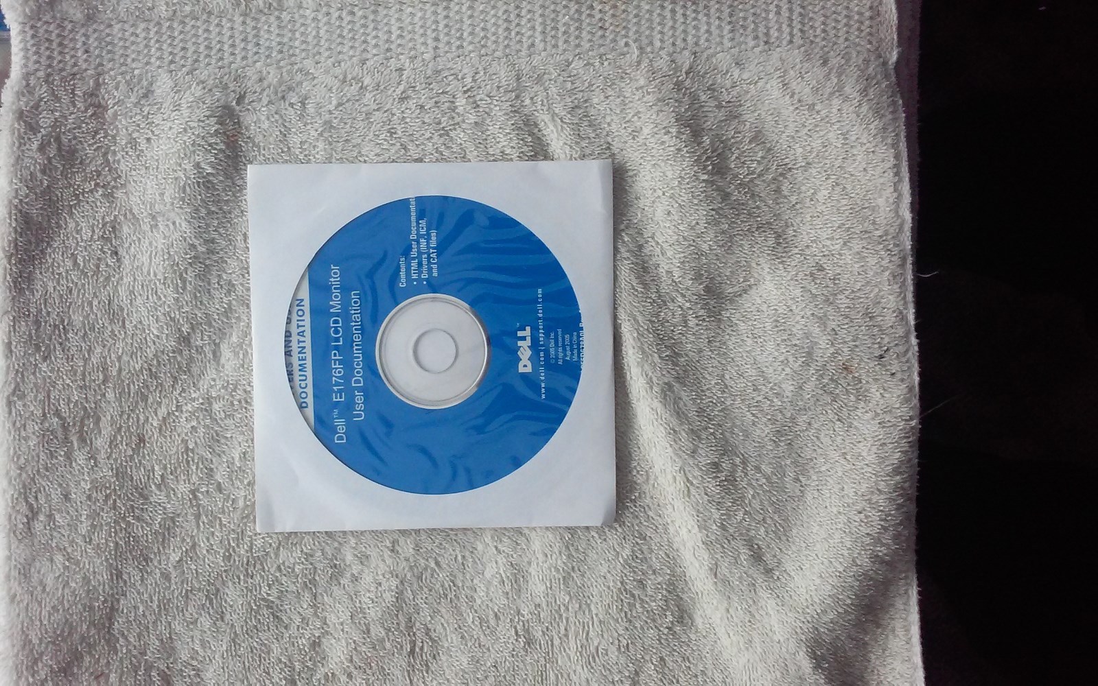 • Dell E176FP LCD Monitor HTML User & Drivers Documentation CD / Disc