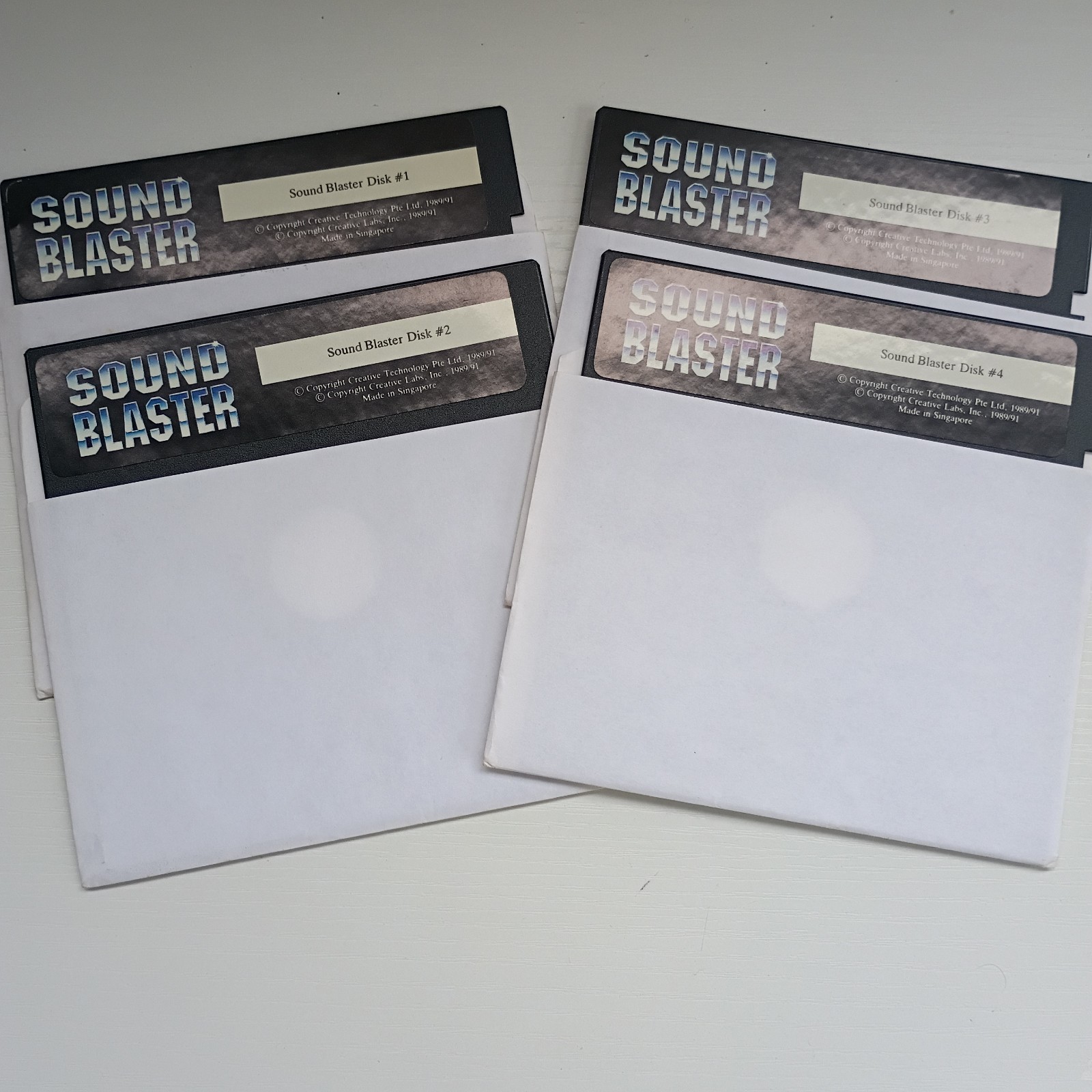 Sound Blaster Software 5.25” Floppy Disk 1989/91 Set Of 4 Disk Vintage