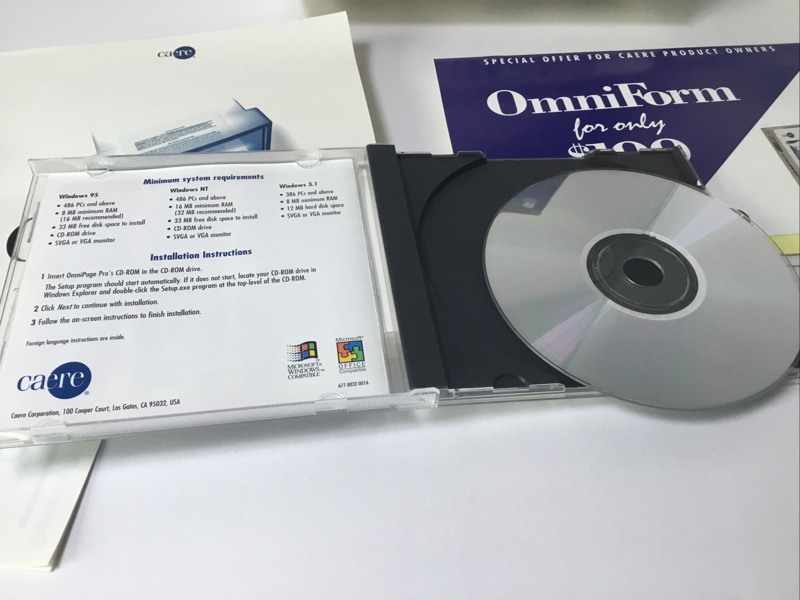 Omnipage PRO The Essential Scanner Companion Windows PC – CD And Manual.