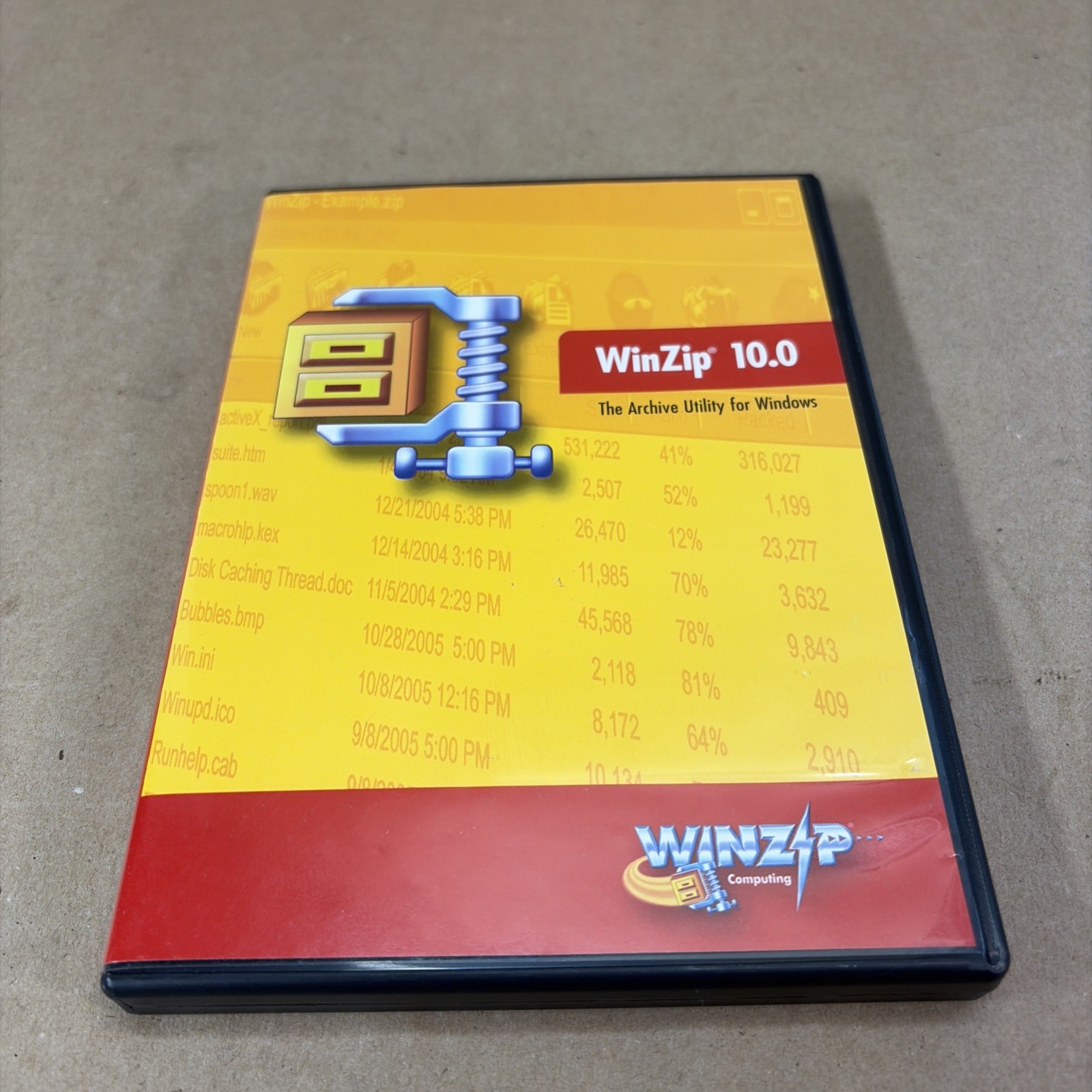 WinZip 10.0 Pro/Companion Two User License CD Utility Windows 98 NO KEY
