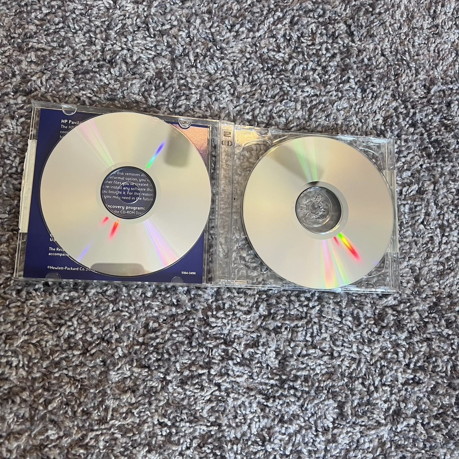HP Pavilion Recovery CD Set 5184-3496 Windows XP MCE a1000 Series 1990s