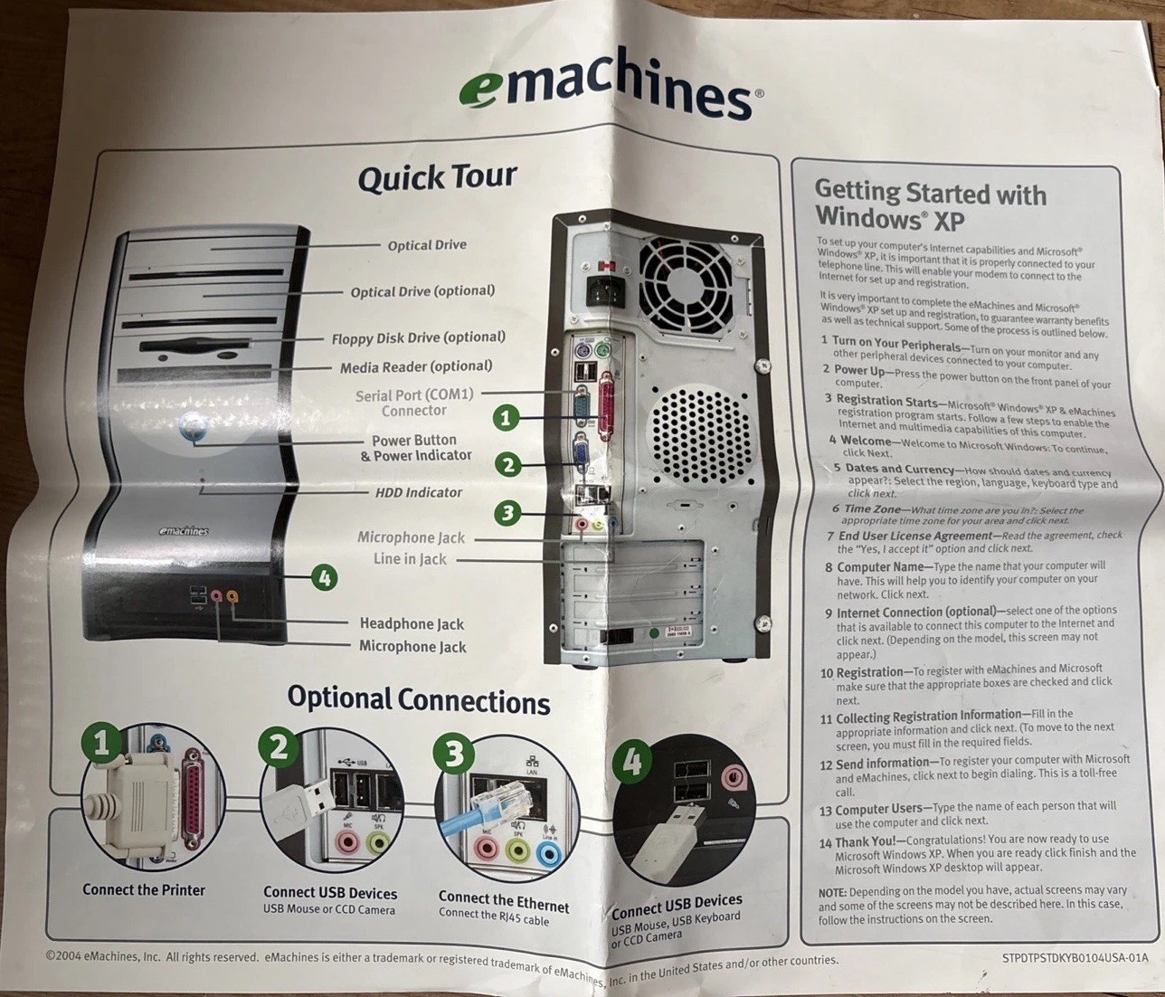 EMACHINES – T2885 PC RESTORE / BACKUP 3-DISC CD-ROM SET, SOFTWARE With Paperwork