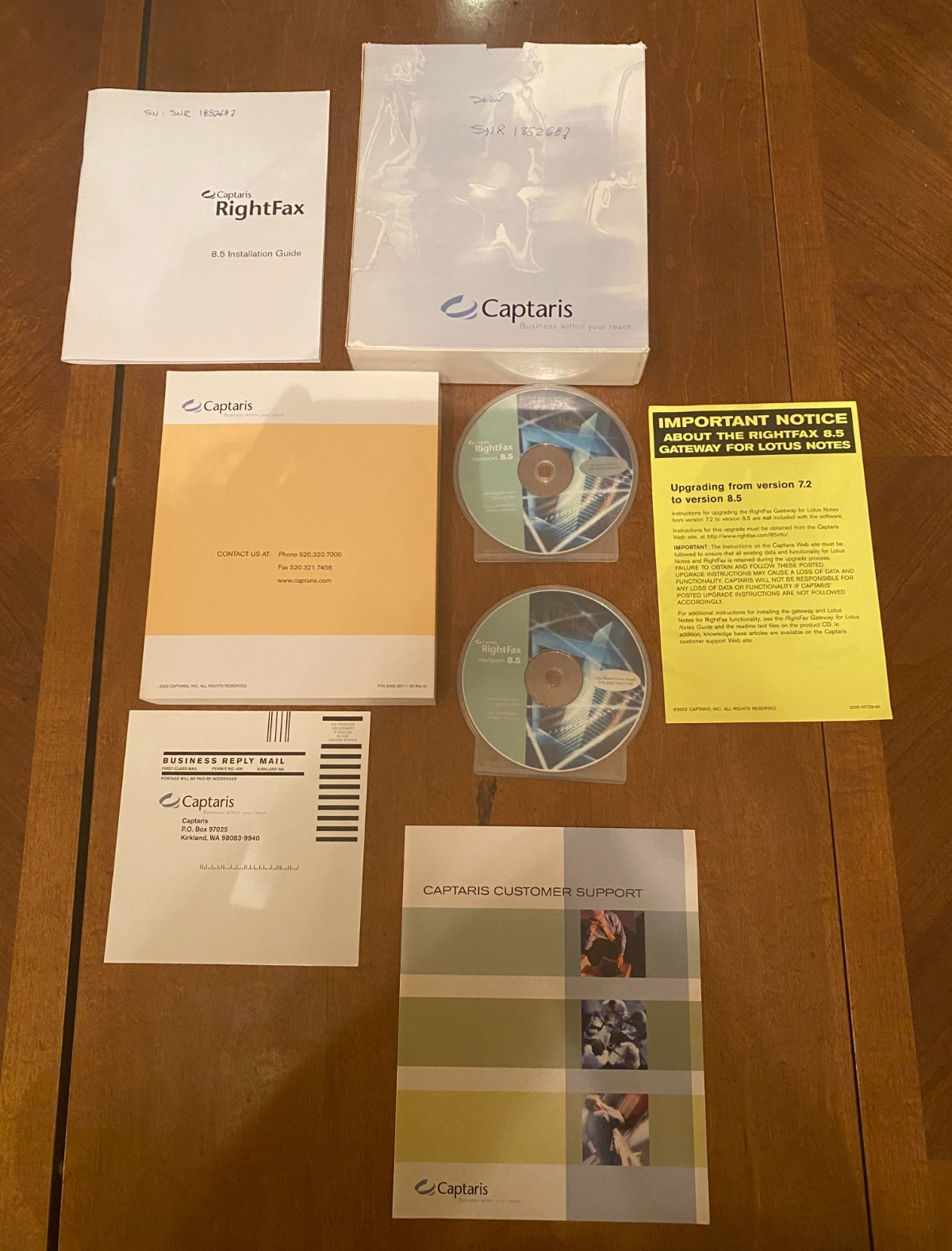 Captaris RightFax 8.5 Business Server Software CD Set Manuals Complete Bundle