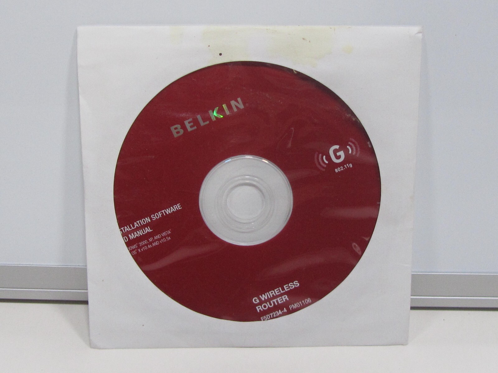 BELKIN G WIRELESS ROUTER INSTALLATION SOFTWARE AND MANUAL F5D7234-4.