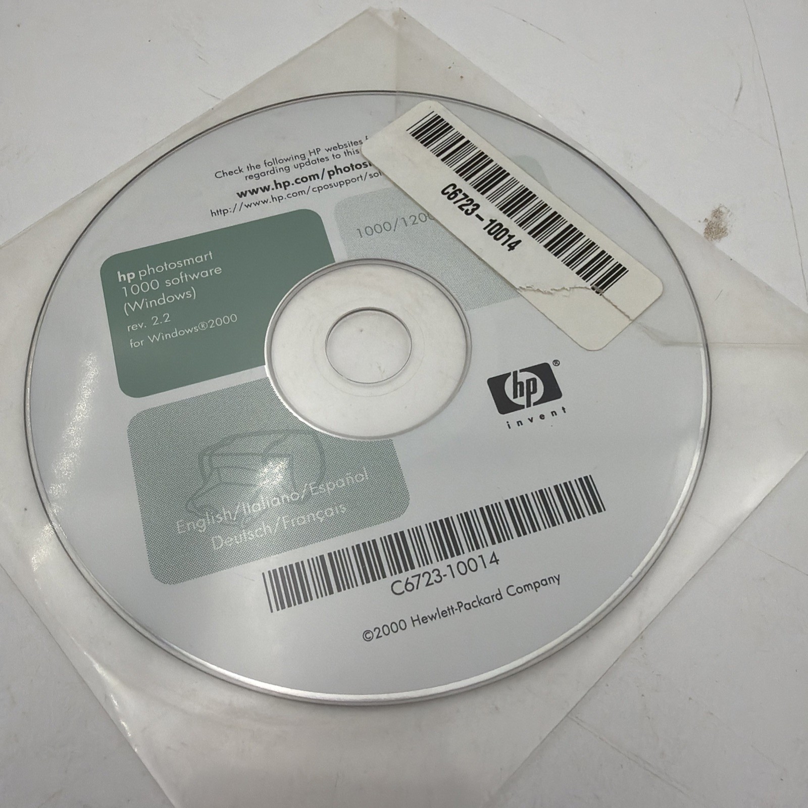 HP Photosmart 1000/1200 Photo & Imaging Software D2A