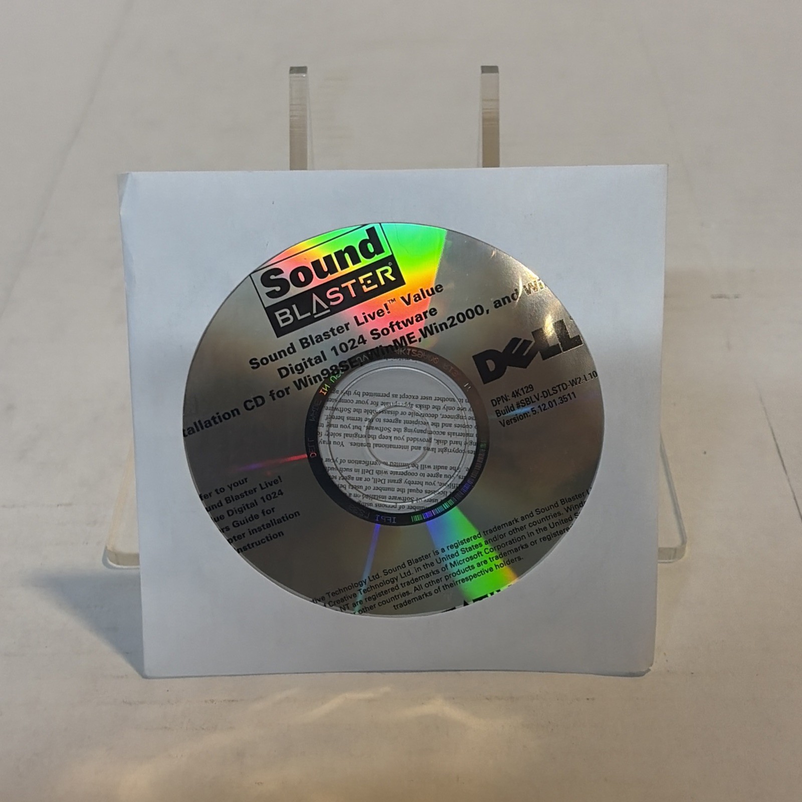 Dell Sound Blaster Live Value Digital 1024 Software CD Windows 98SE/ME/2000/XP