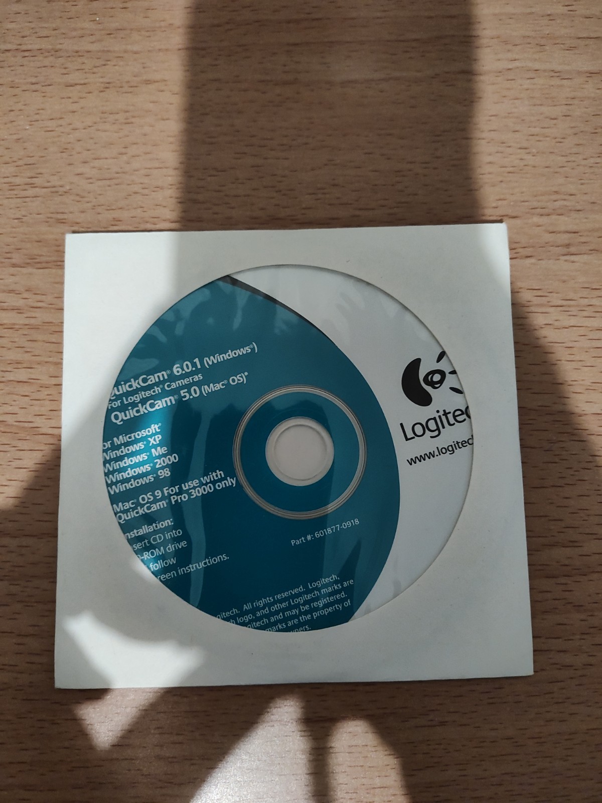Logitech QuickCam 6.0.1/5.0 Installation CD 2002 Windows XP/ME/2000/98 Mac OS 9